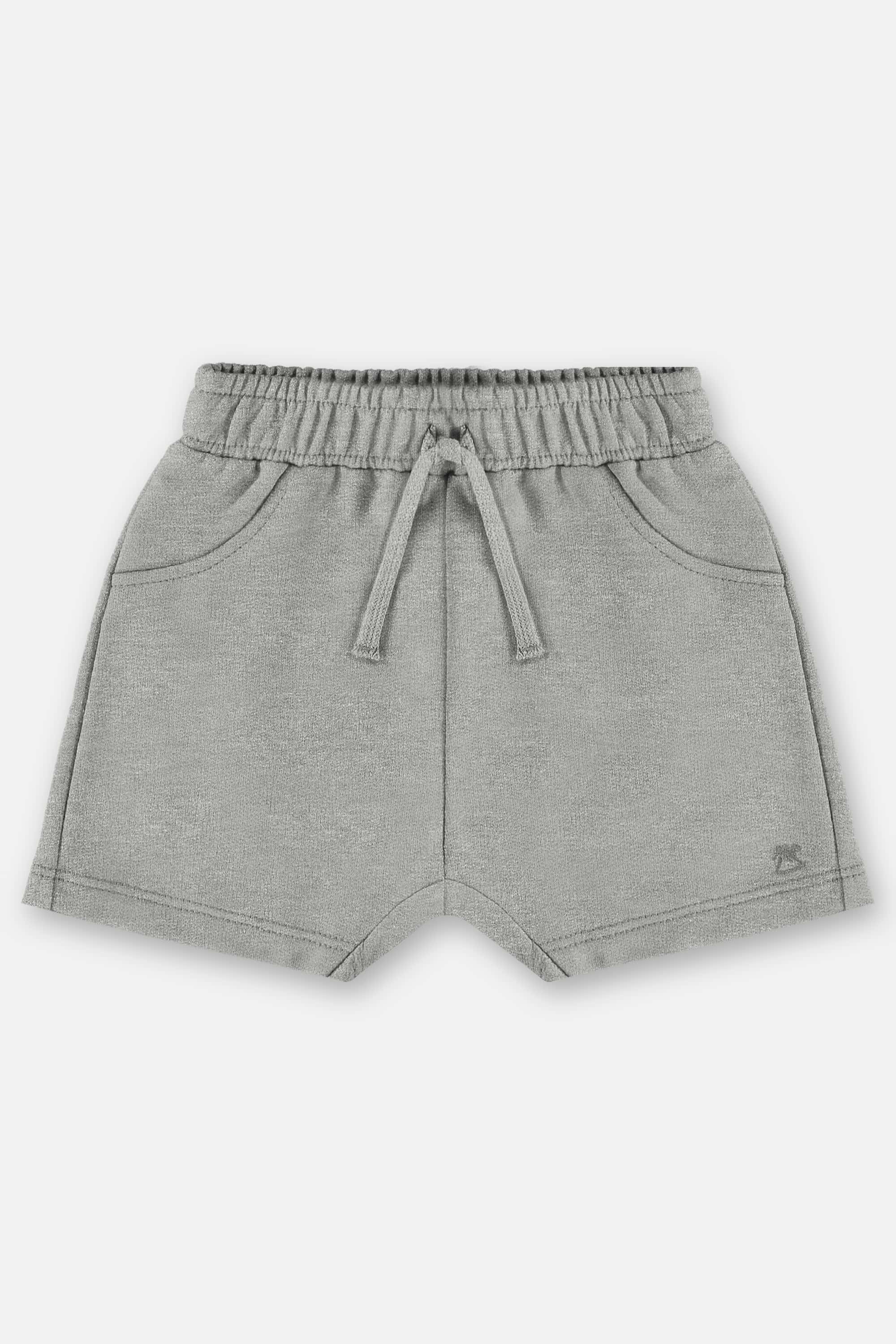 Short em Moletom Sem Felpa para Bebê Menino (Cinza) Up Baby - Imagem 3