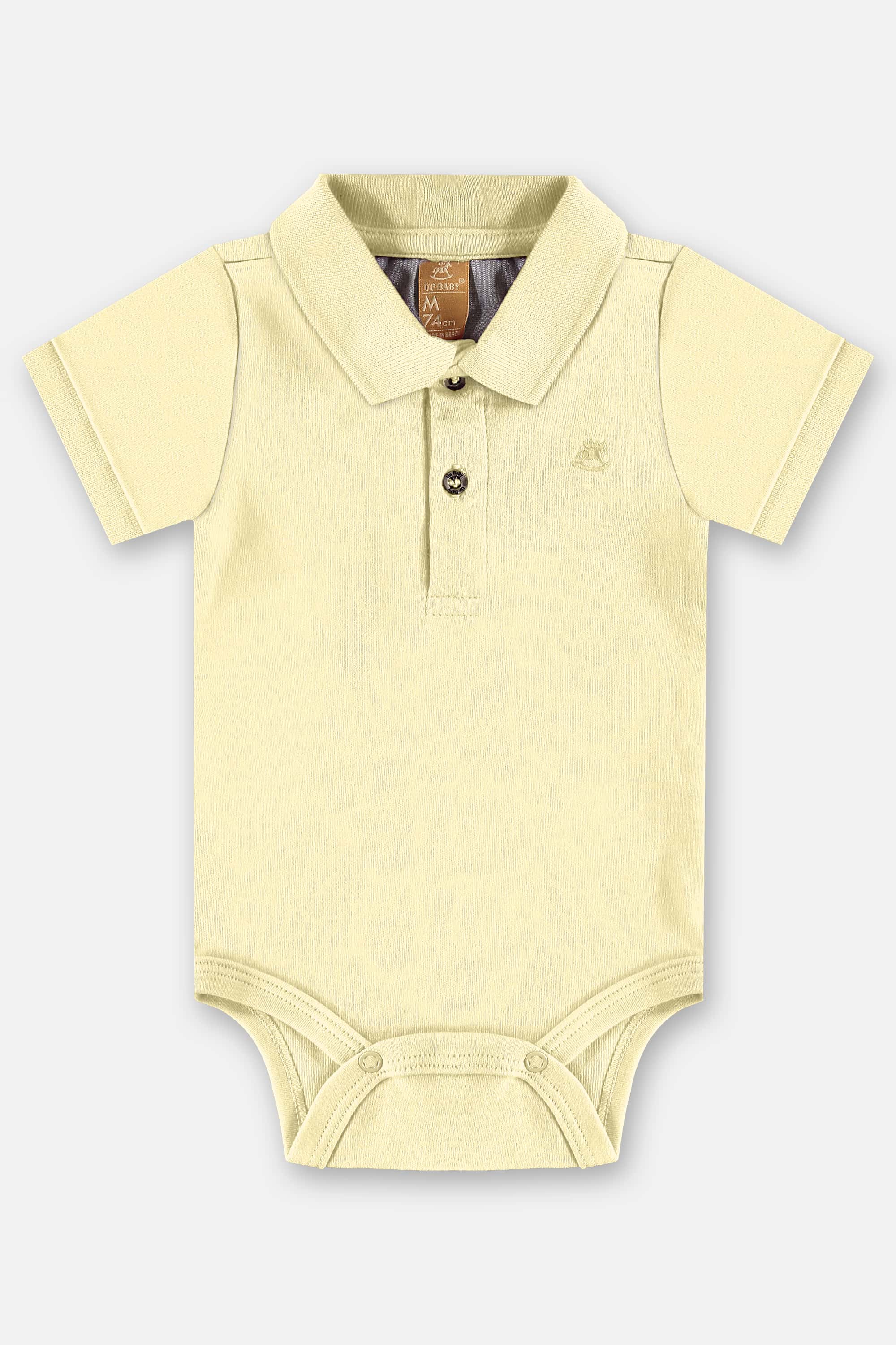 Body Polo em Suedine para Bebê Menino (Amarelo) Up Baby - Imagem 11