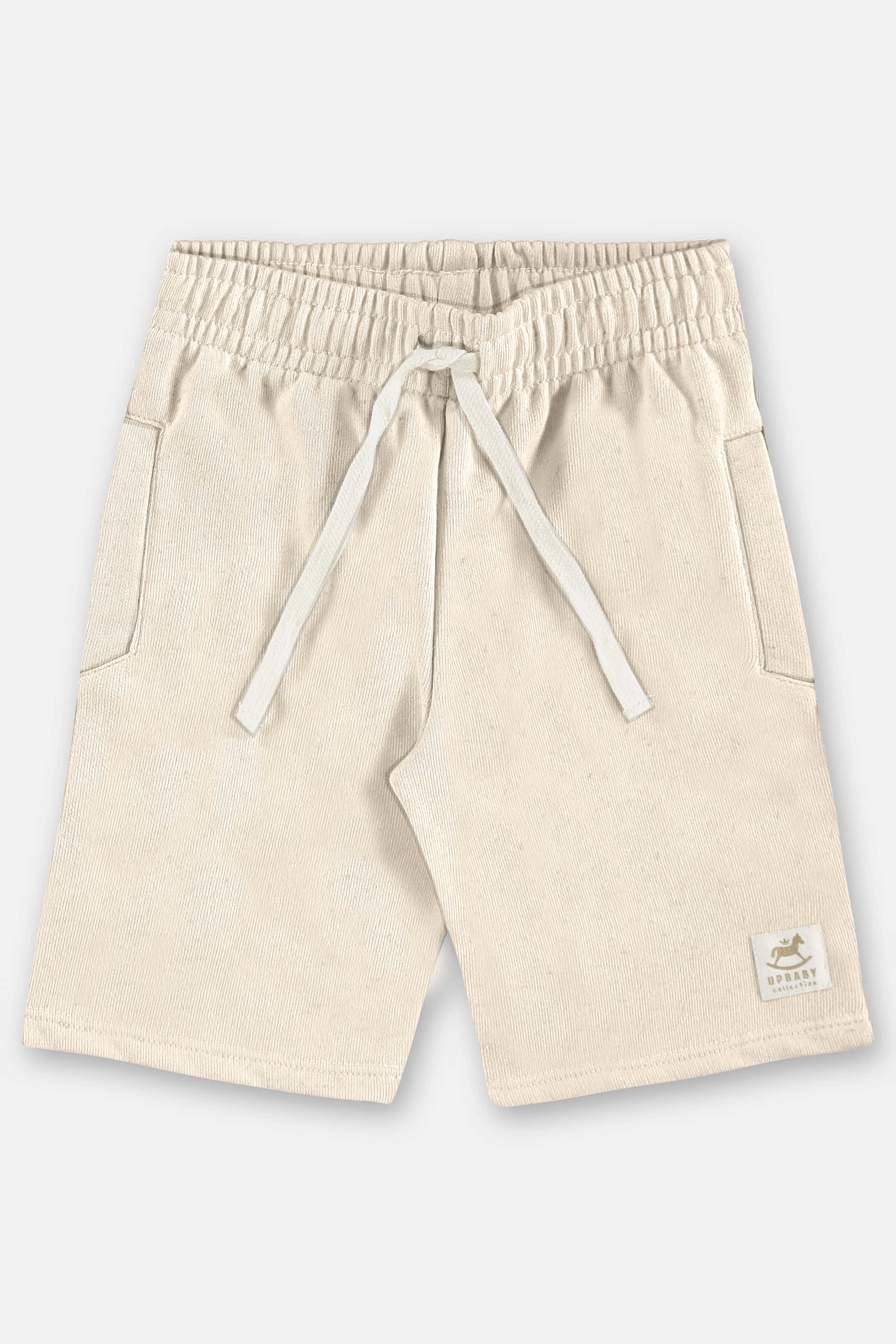 Bermuda em Moletom Linho Infantil Masculino (Bege) Up Baby