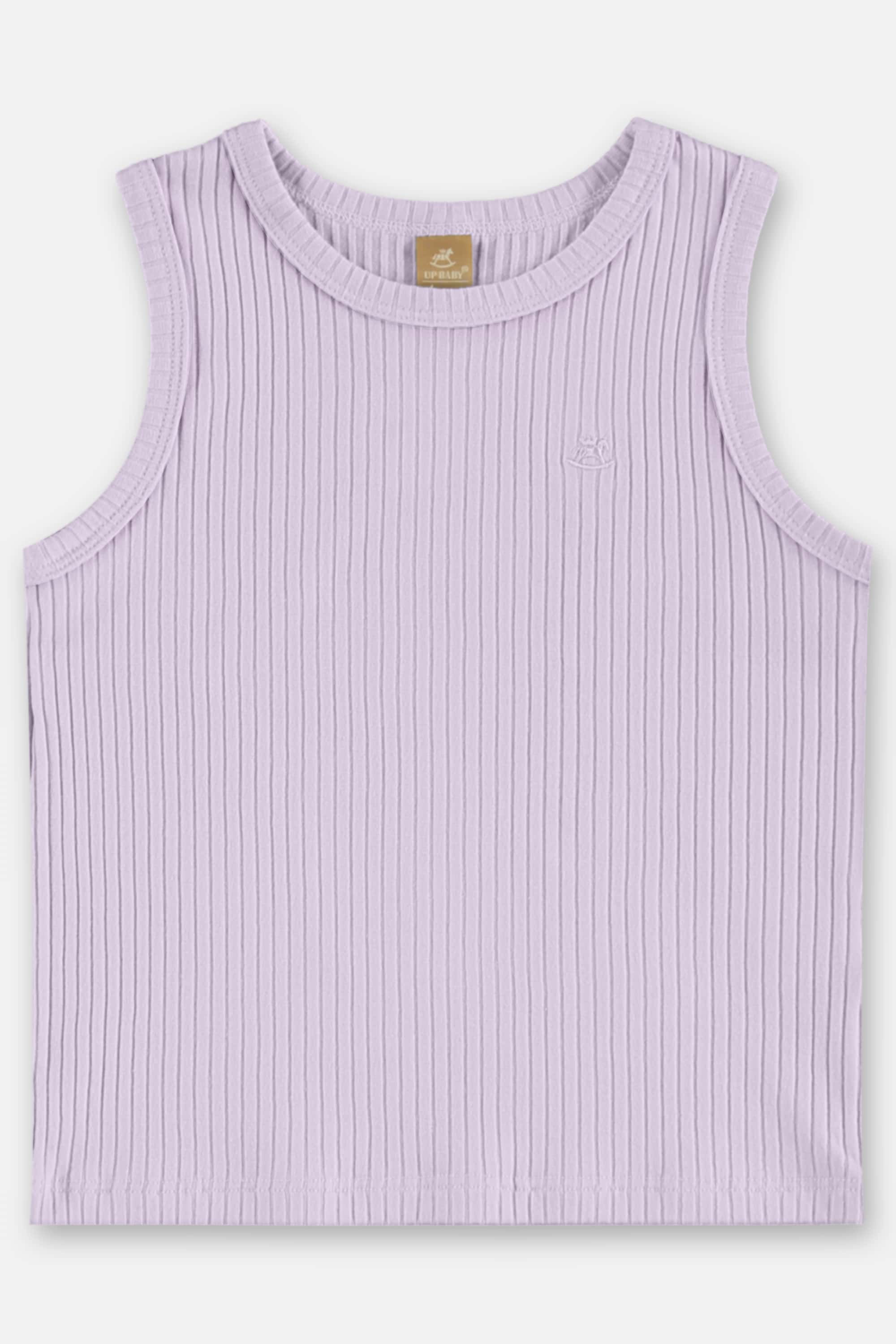 Regata Infantil Feminina em Ribana Canelada (Roxo) Up Baby - Imagem 15