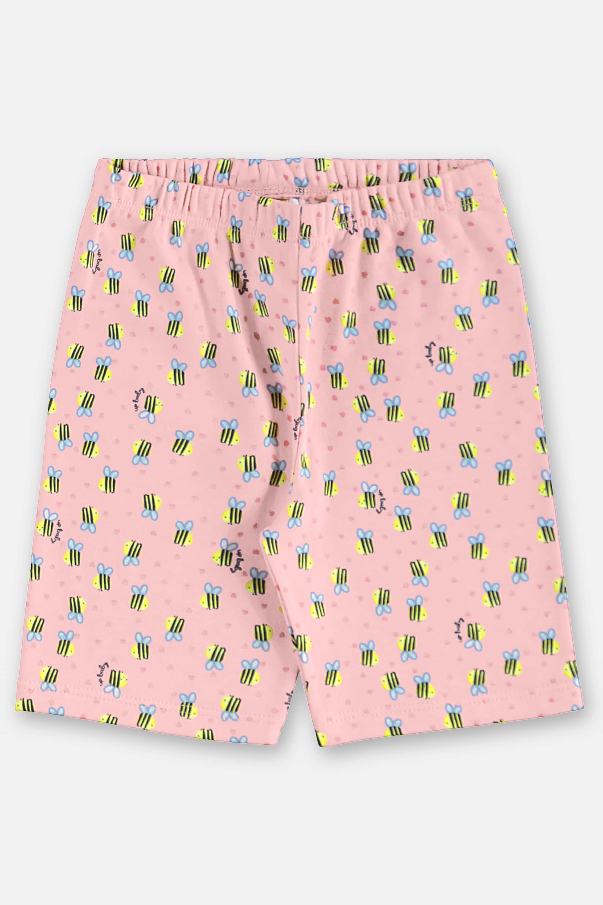 Pijama Infantil Feminino Blusa e Bermuda em Suedine (Rosa) Up Baby - Imagem 4