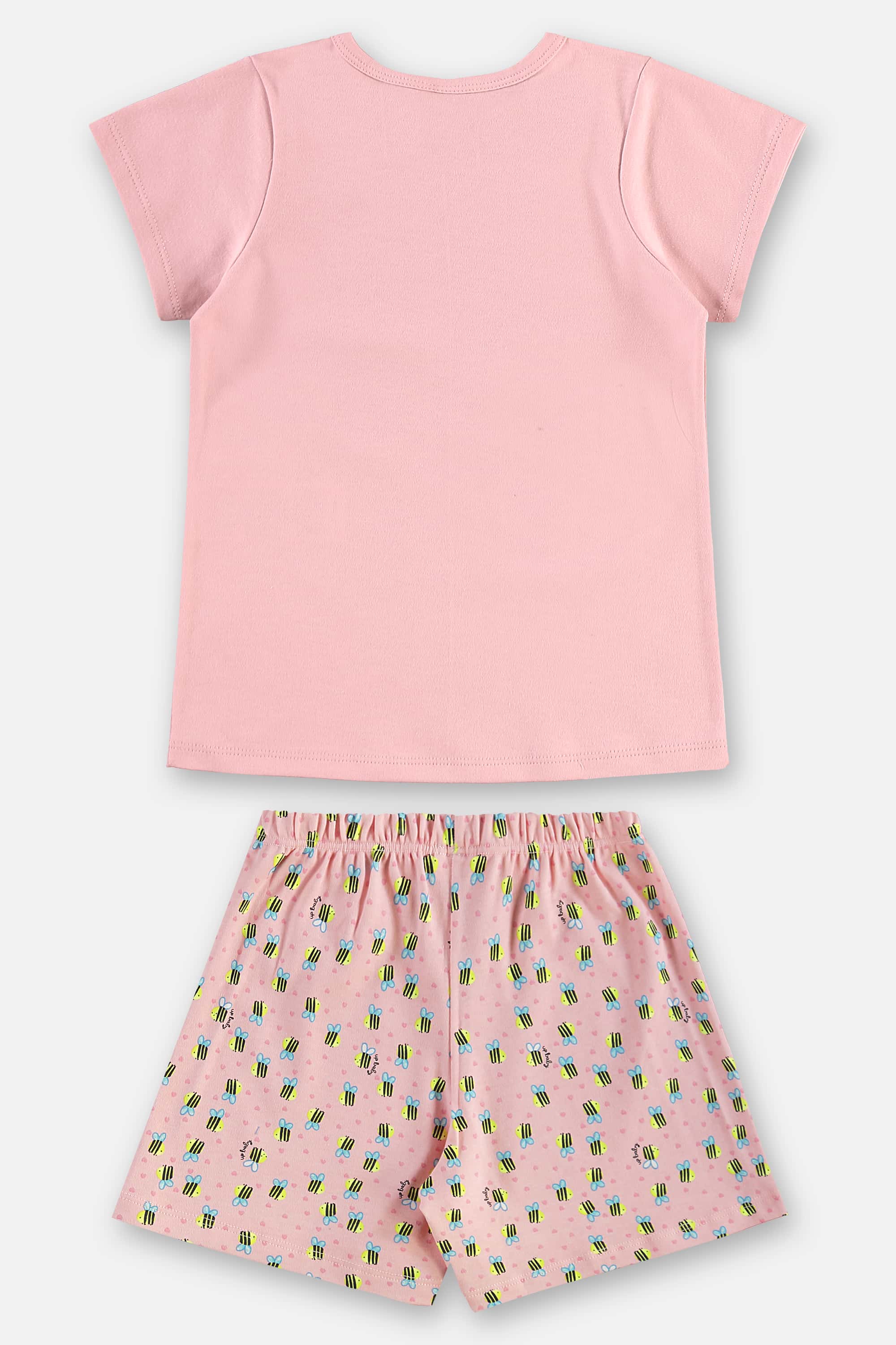 Pijama Infantil Feminino Blusa e Short em Suedine (Rosa) Up Baby - Imagem 5