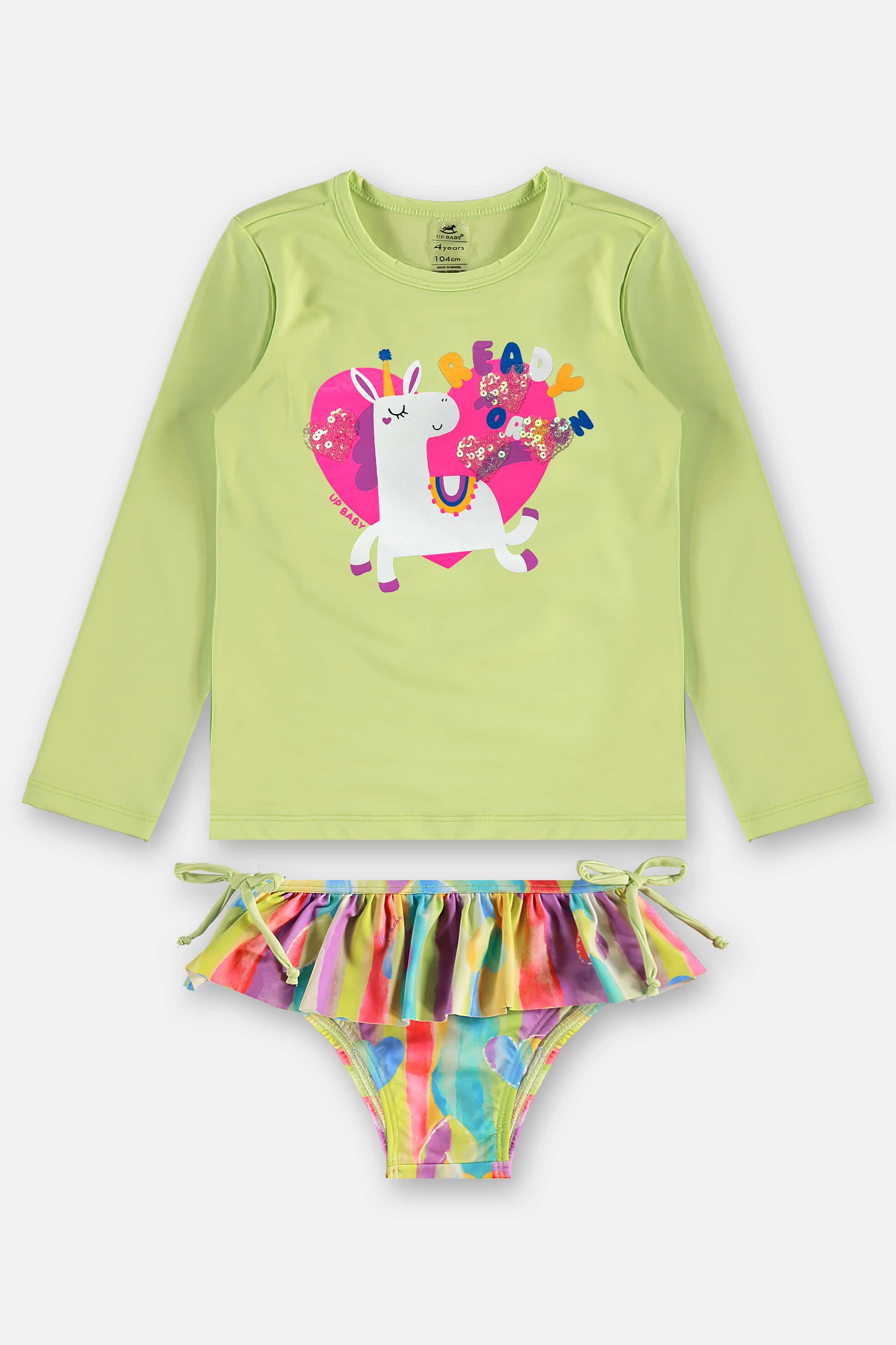 Biquíni Infantil em Poliéster e Elastano FPS +50 (Verde) Up Baby - Imagem 18