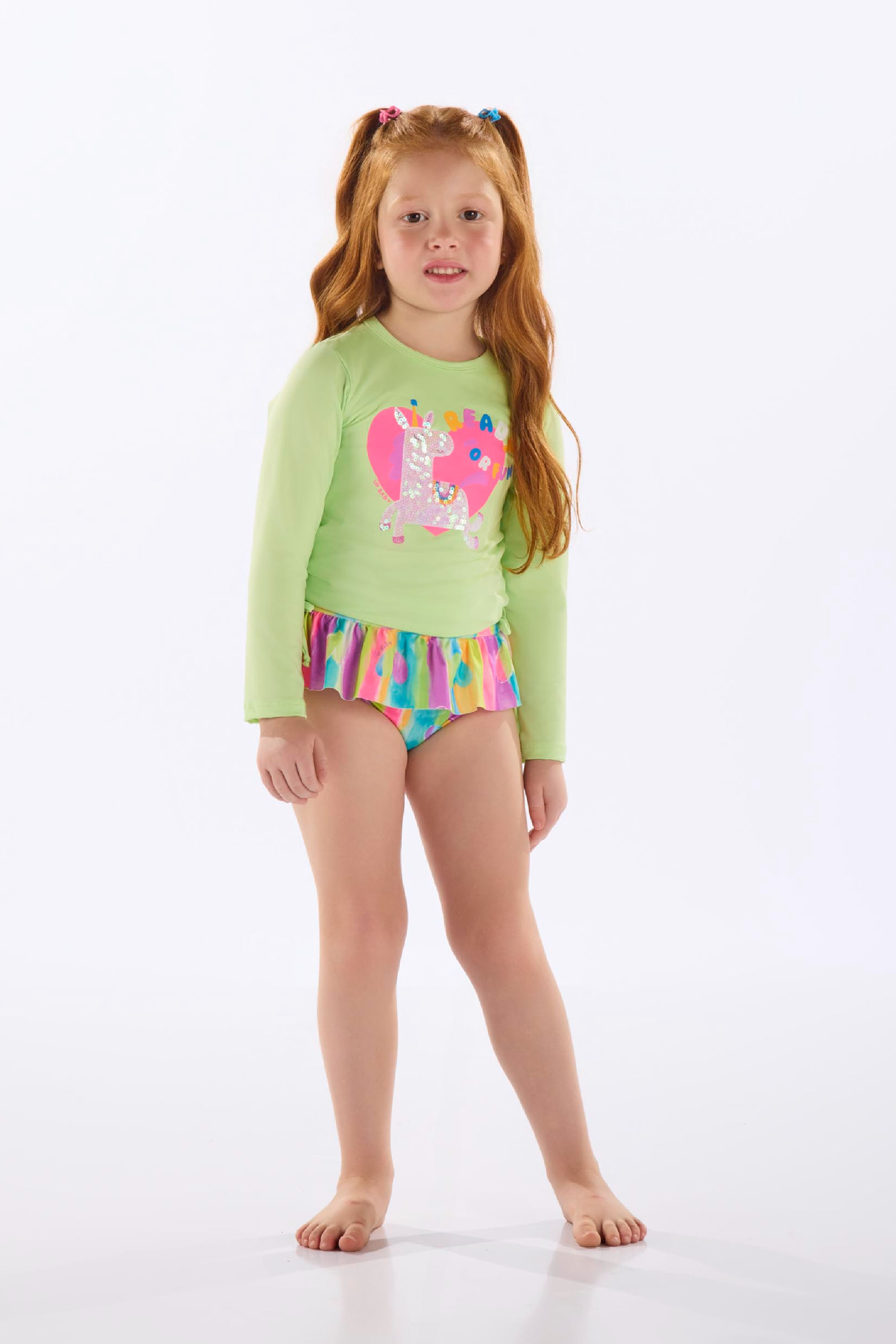 Biquíni Infantil em Poliéster e Elastano FPS +50 (Verde) Up Baby - Imagem 57