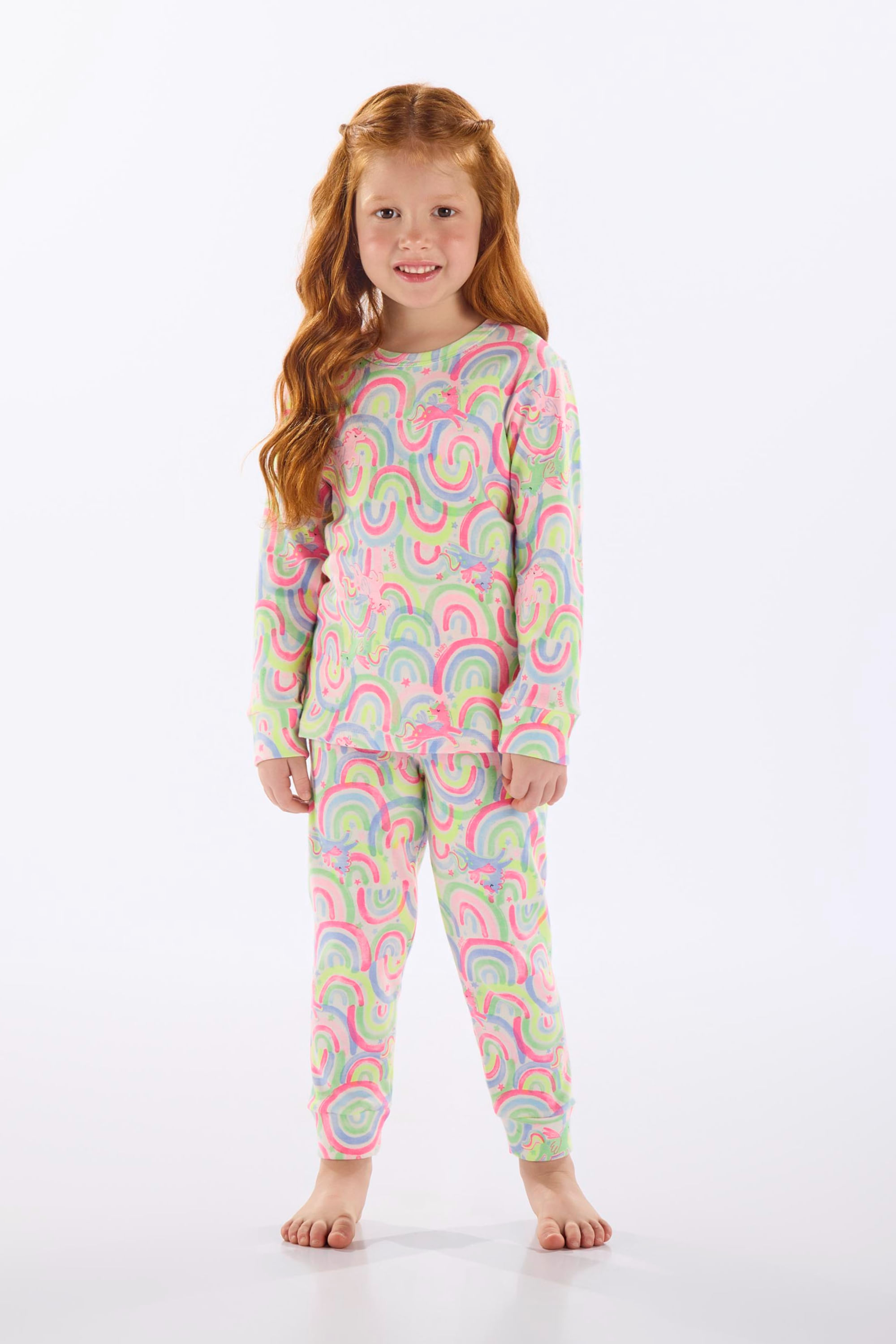 Pijama Infantil Unissex Blusa e Calça em Suedine (Multicolor) Up Baby