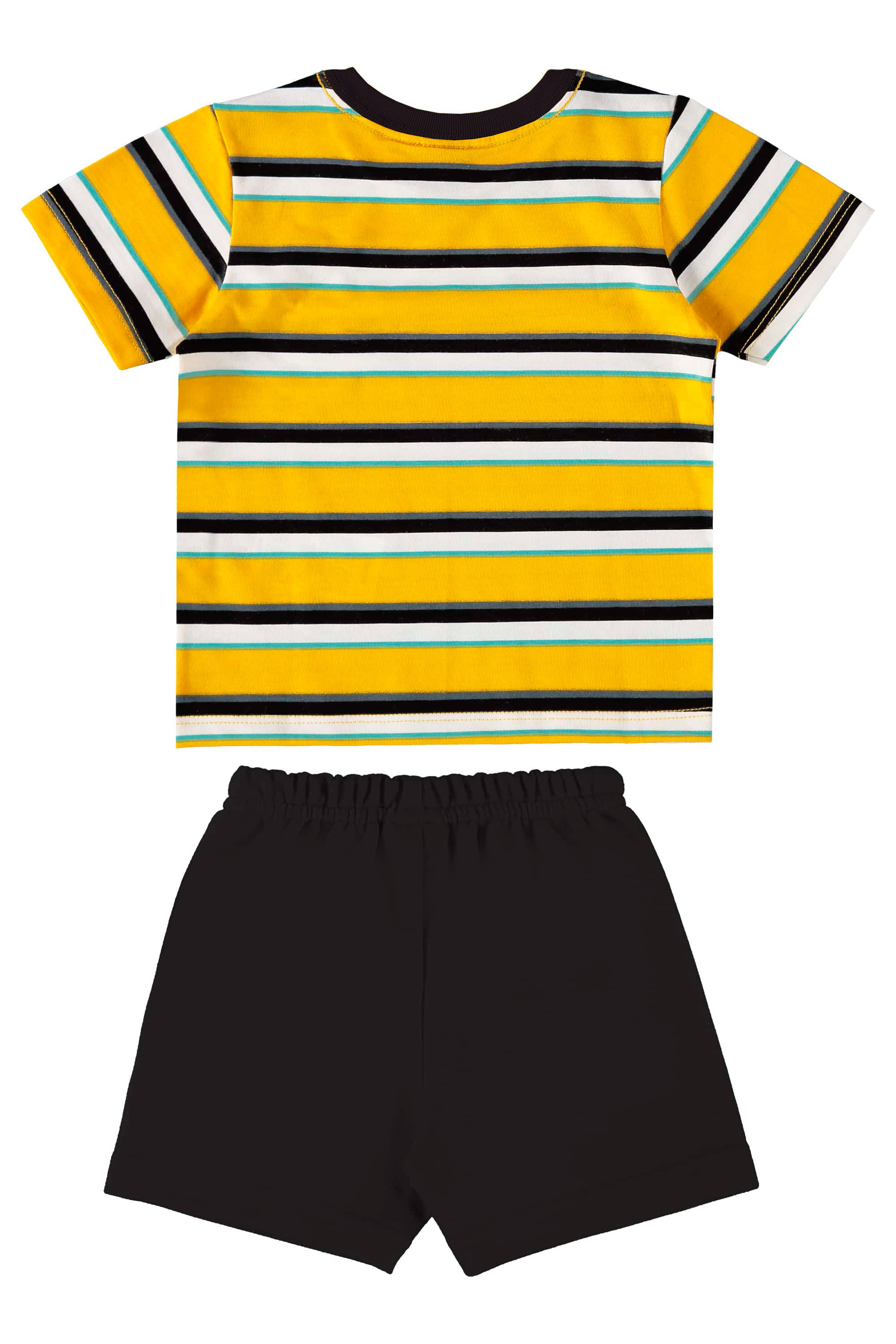 Conjunto com Camiseta e Bermuda para Bebê Menino (Laranja) Guloseima - Imagem 19