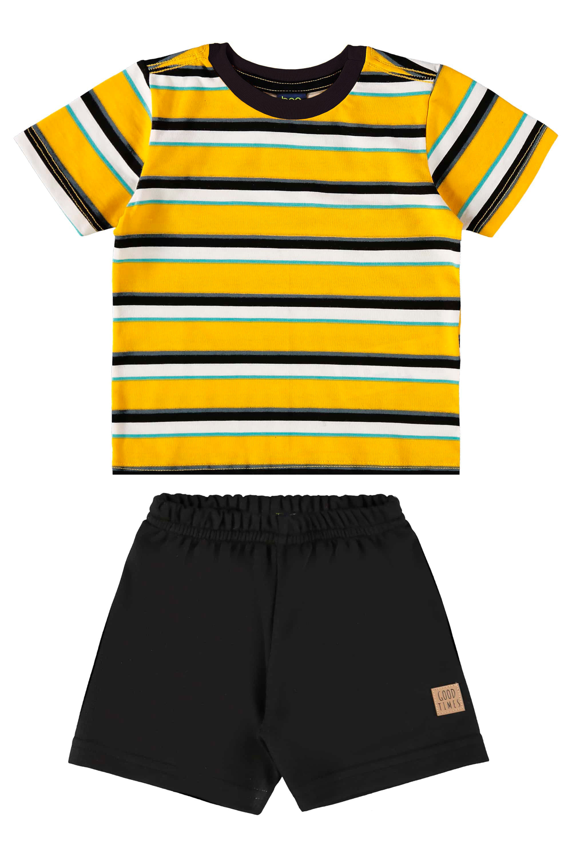 Conjunto com Camiseta e Bermuda para Bebê Menino (Laranja) Guloseima - Imagem 30