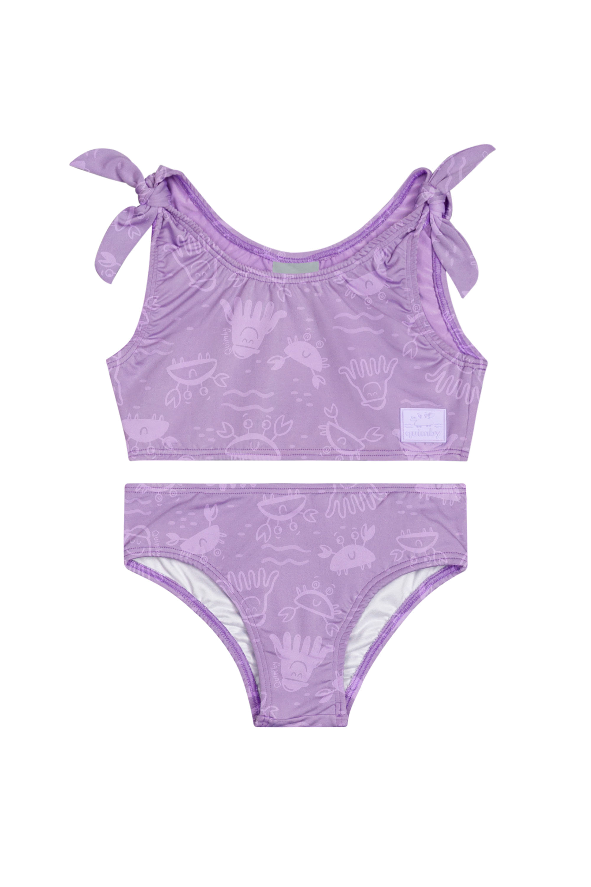 Biquíni Infantil com Estampa Revela na Água e FPS +50 (Roxo) Quimby - Imagem 22