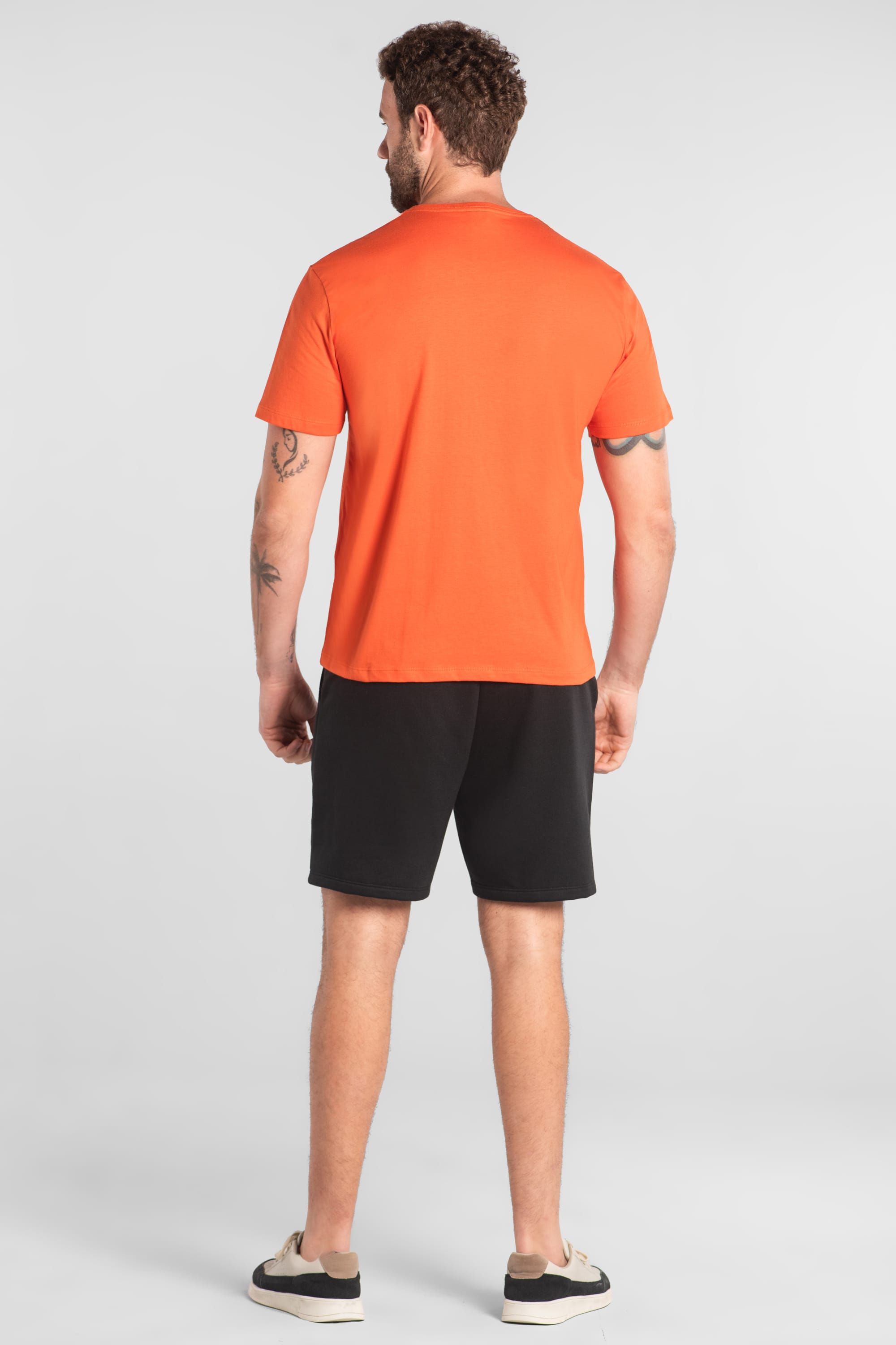 Camiseta Manga Curta Masculina (Laranja) Just Basic - Imagem 4