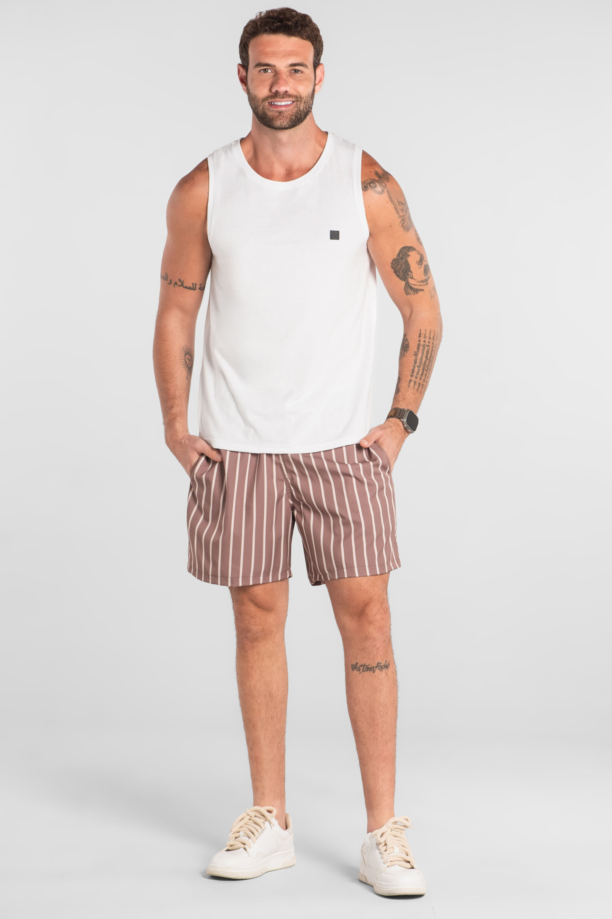 Regata Masculina Básica em Algodão (Branco) The Philippines - Imagem 4