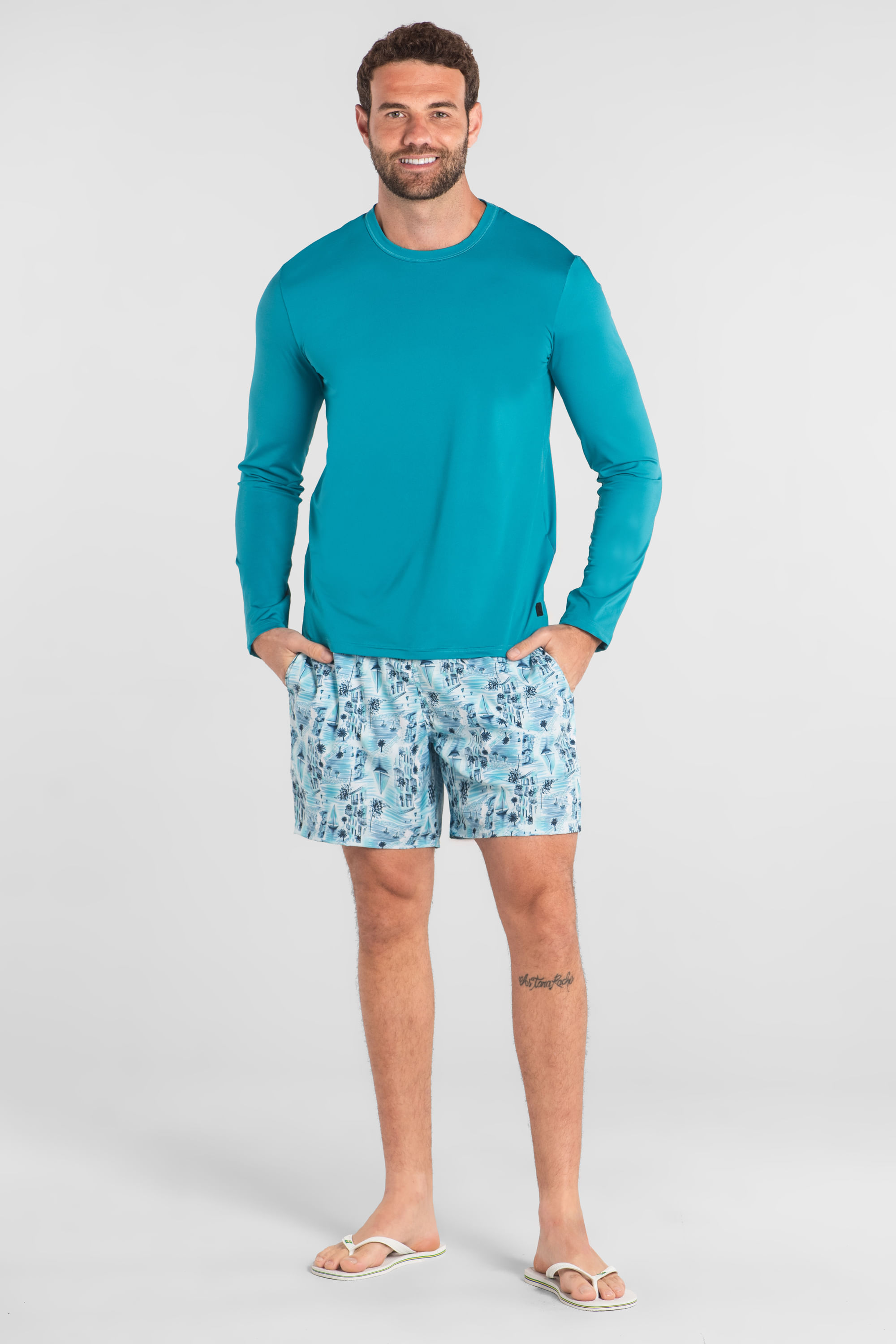 Camiseta Masculina UV DRY Proteção Solar FPS +50 (Verde) The Philippines