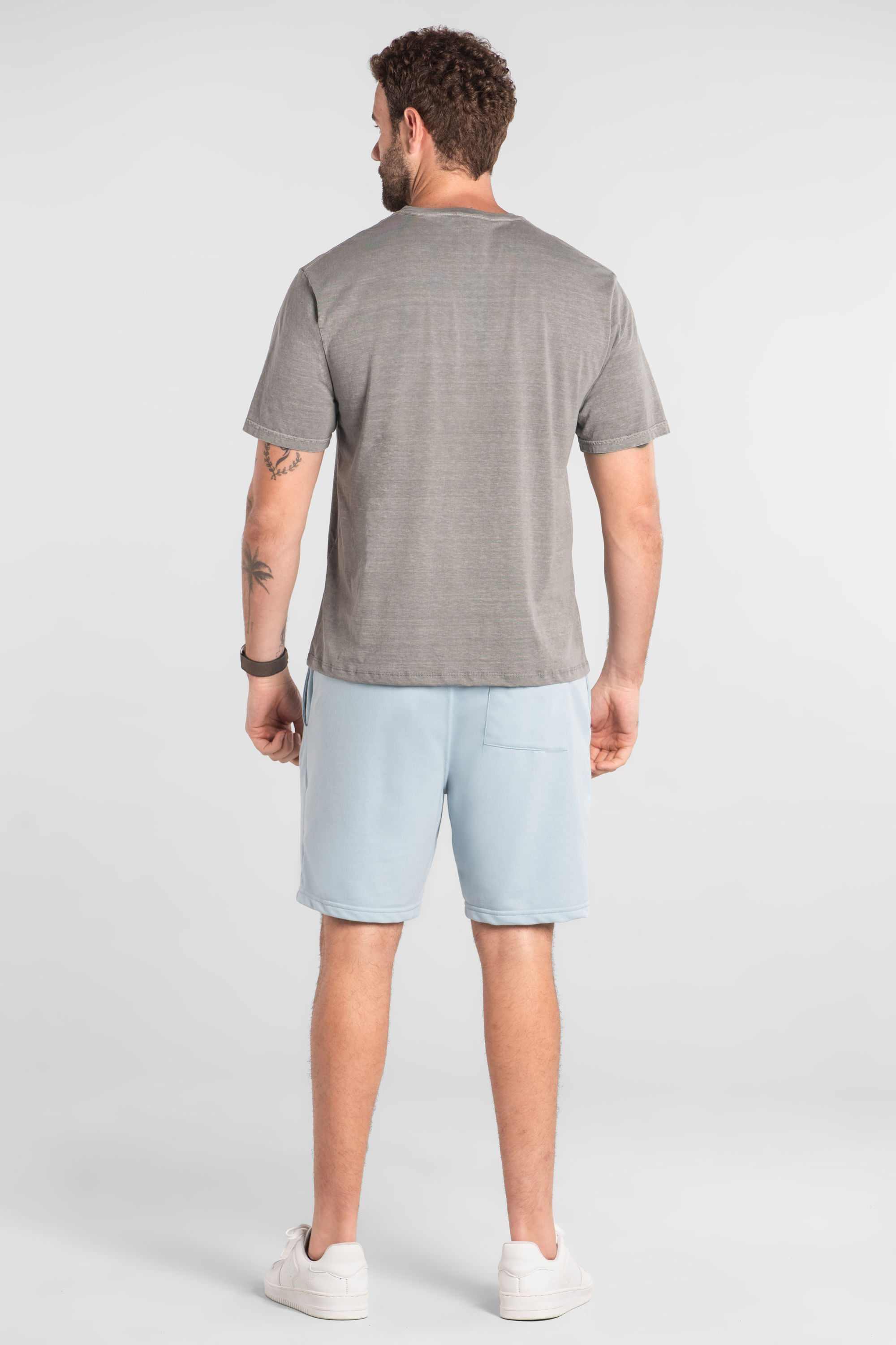 Bermuda Masculina em Moletom Sem Felpa (Azul) The Philippines - Imagem 6