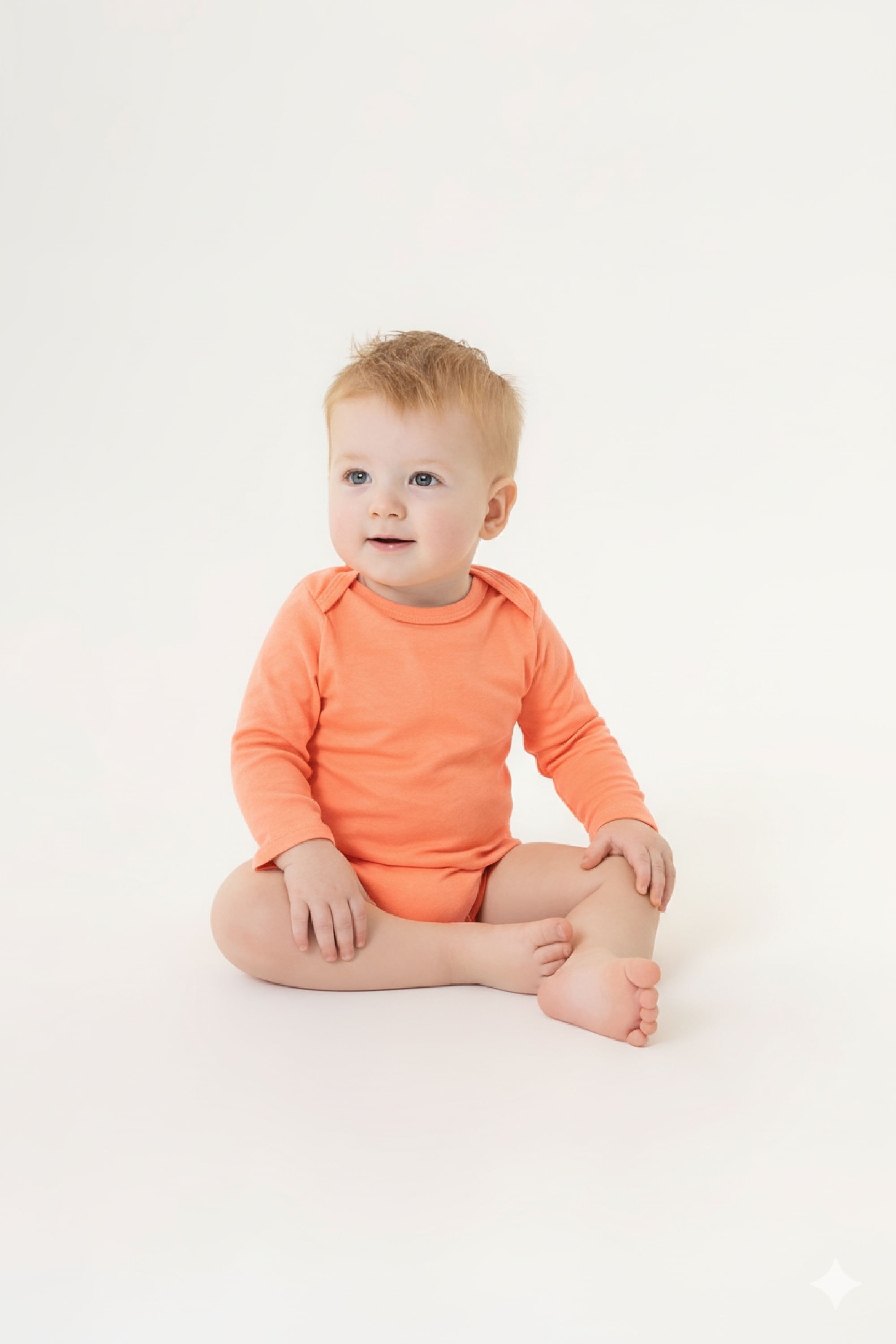 Body Manga Longa Básico Unissex para Bebê (Laranja) Guloseima - Imagem 10