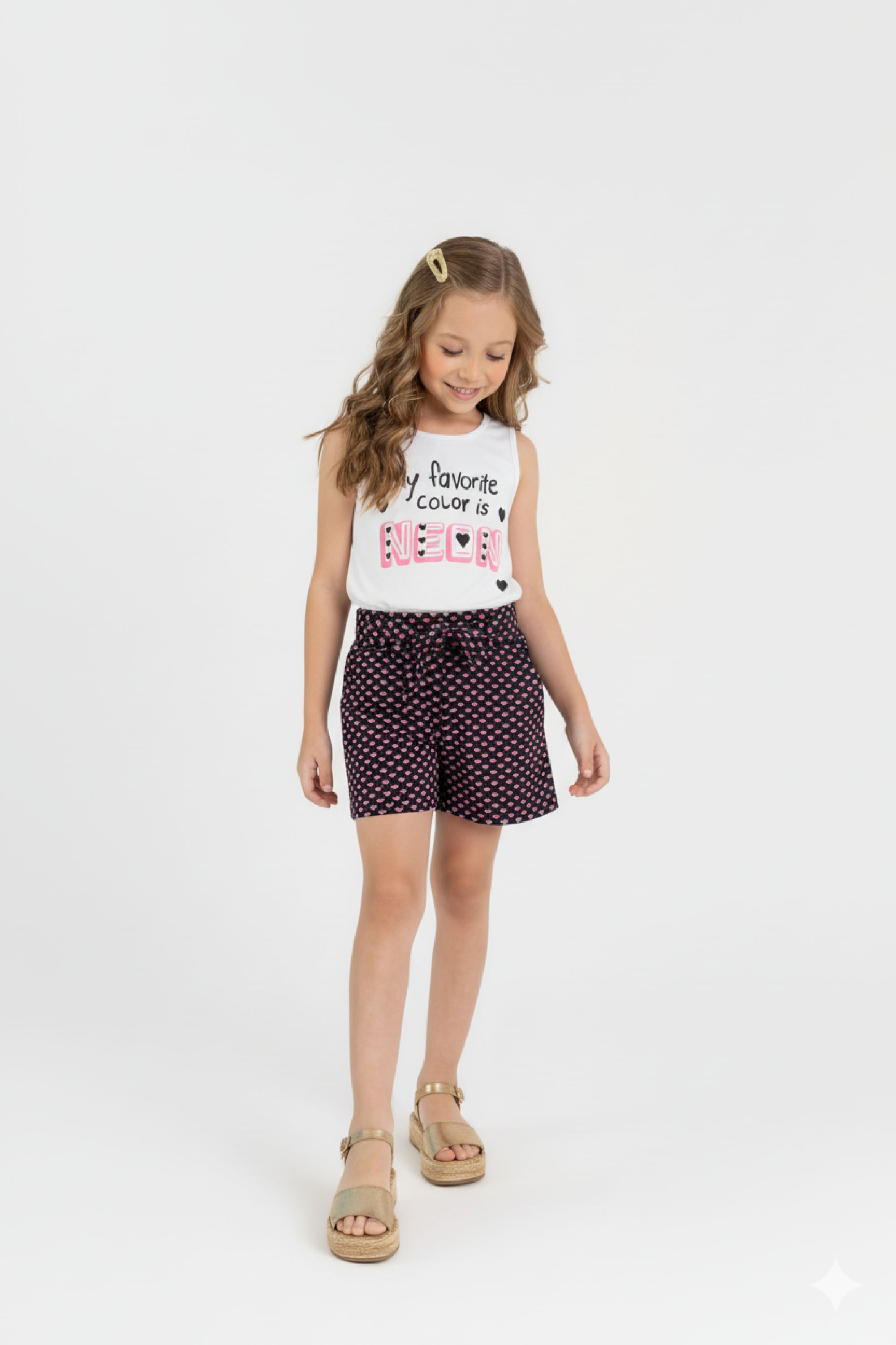 Conjunto My Favorite color is Neon Infantil (Branco) Guloseima