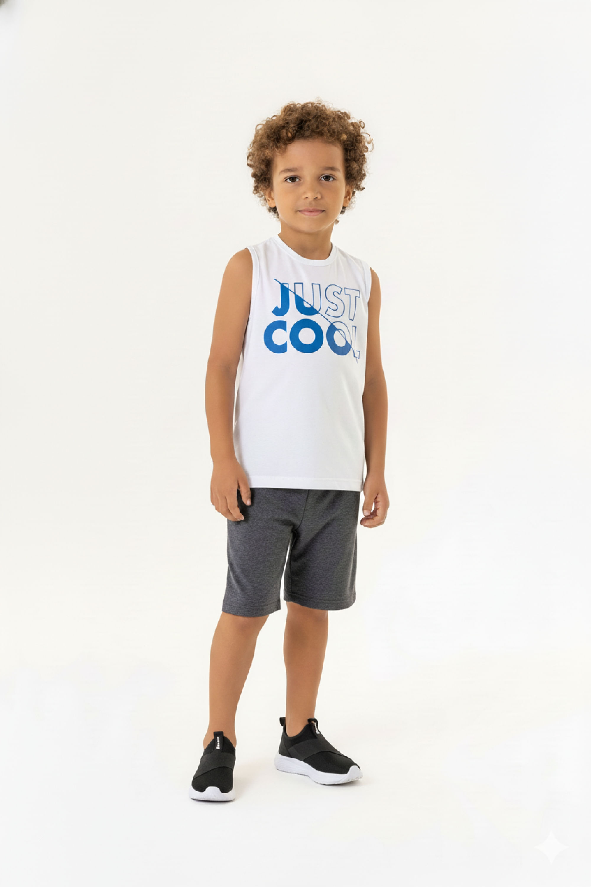 Conjunto Just Cool Infantil para Menino (Branco) Guloseima