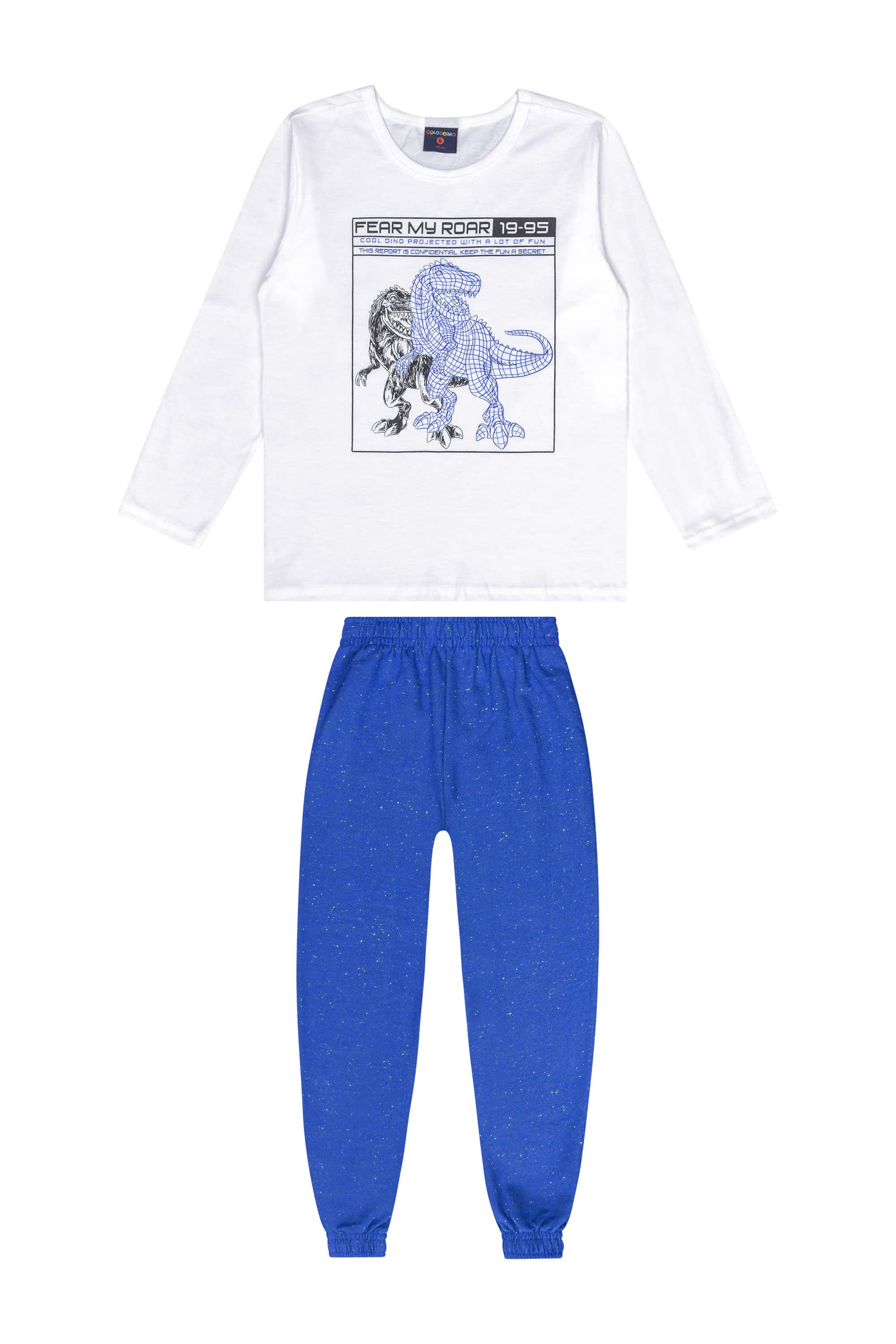 Conjunto Camiseta e Calça Infantil para Menino (Branco) Guloseima - Imagem 5