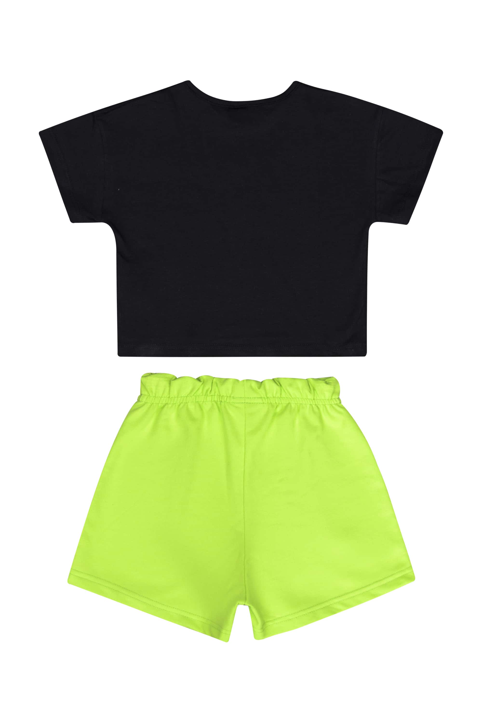 Conjunto Infantil com Blusa e Shorts para Menina (Preto) Guloseima - Imagem 21