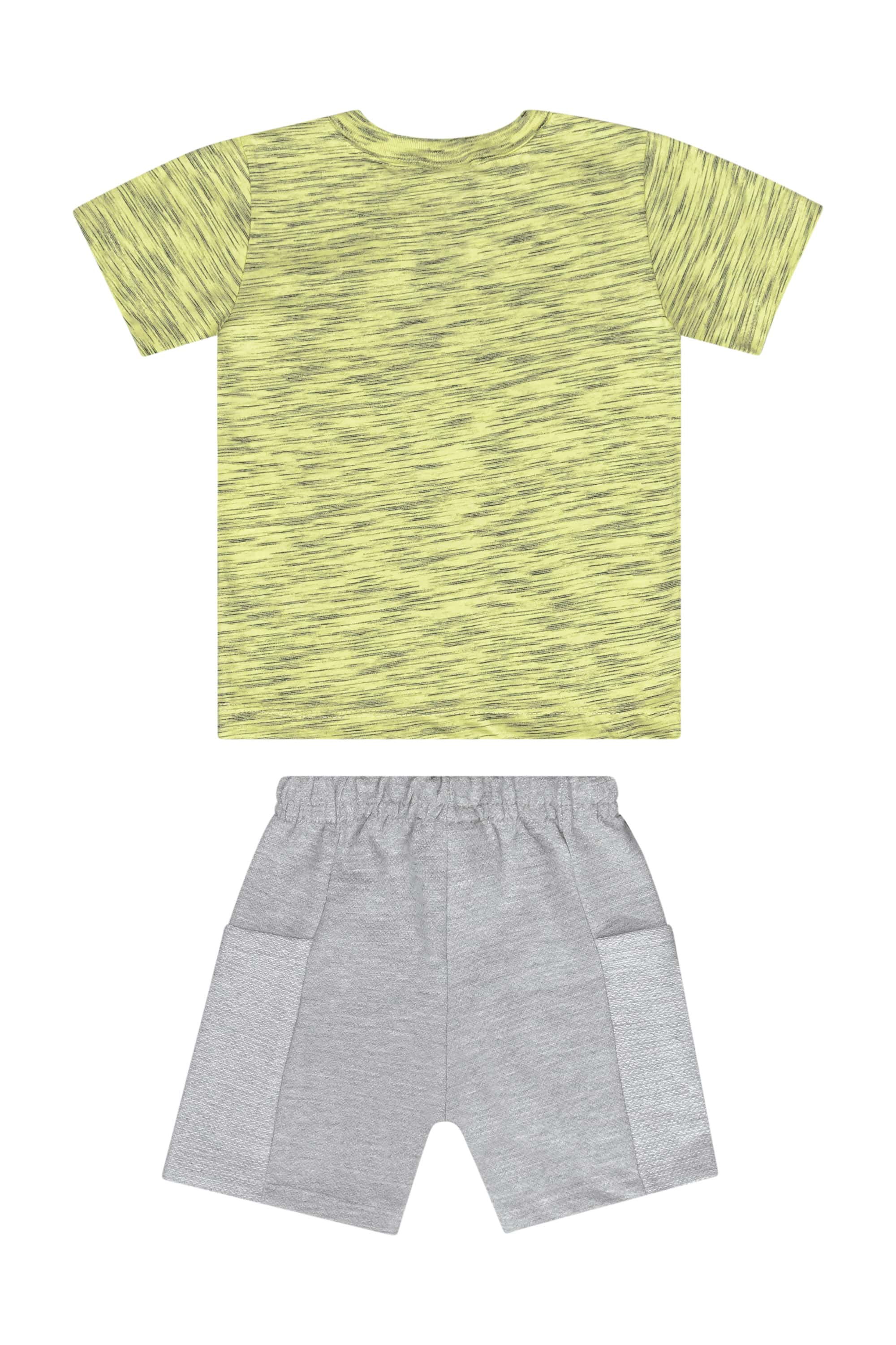 Conjunto com Camiseta e Bermuda para Menino (Amarelo) Guloseima - Imagem 9