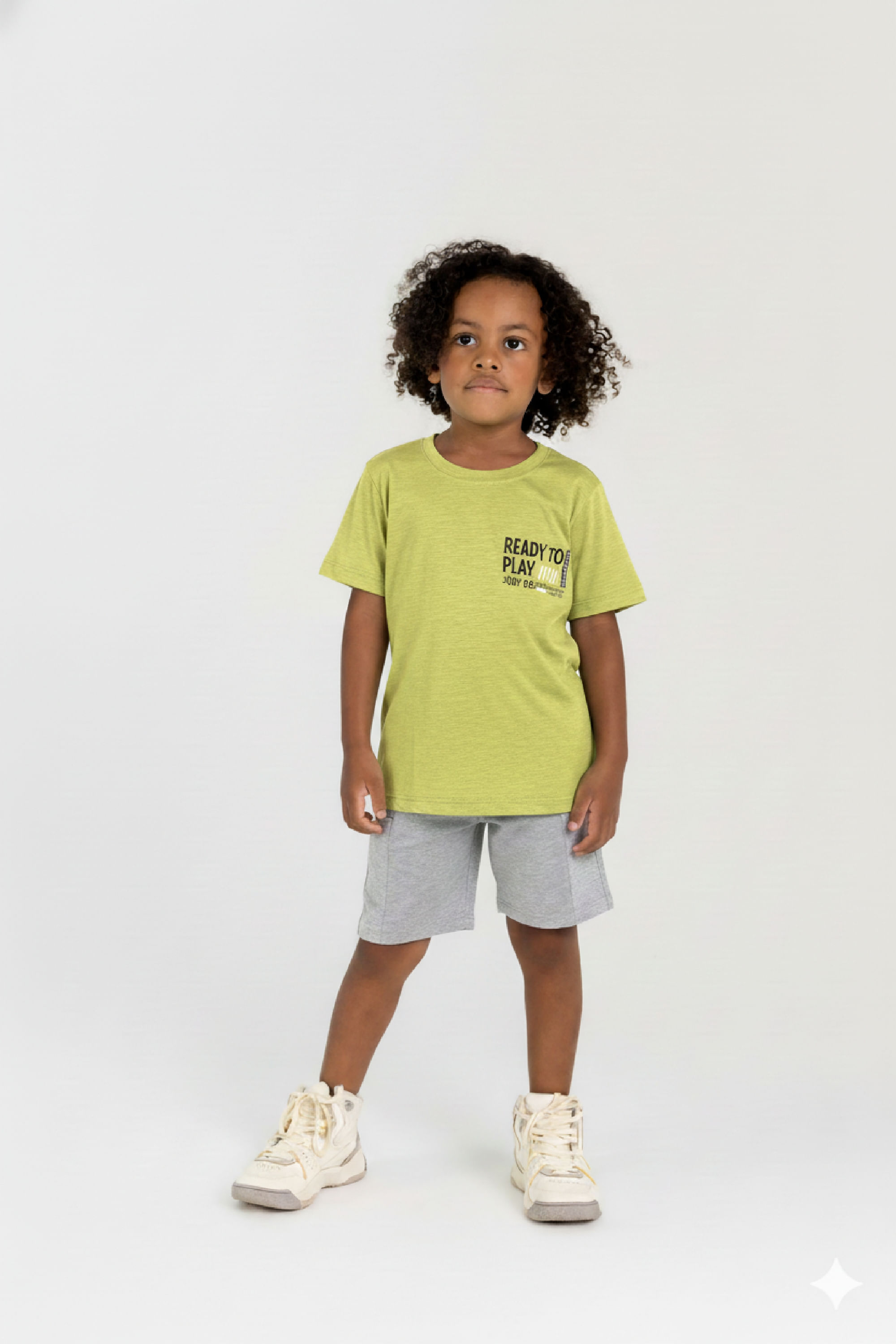 Conjunto com Camiseta e Bermuda para Menino (Amarelo) Guloseima - Imagem 10