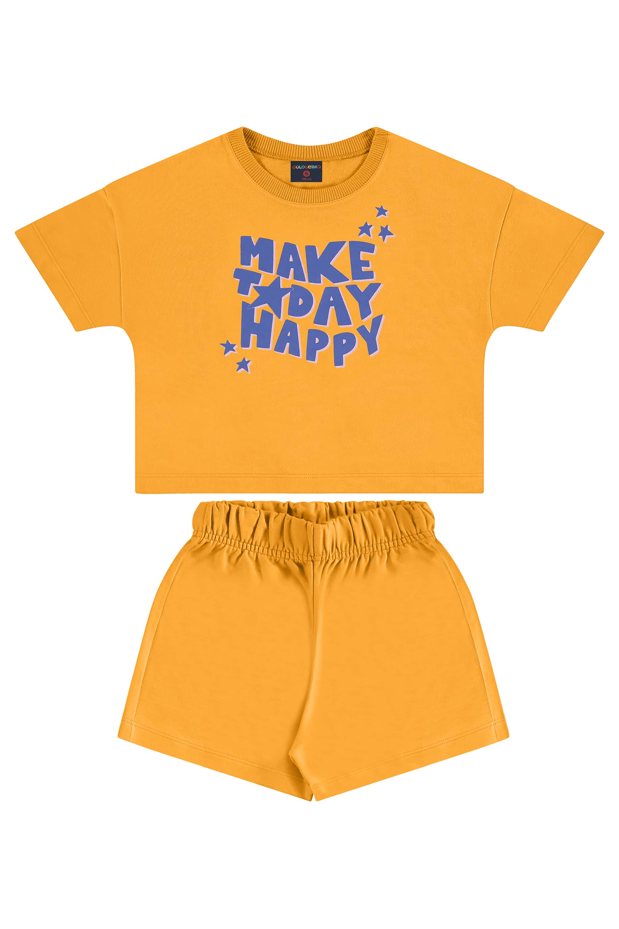 Conjunto Infantil para Menina em Moletinho (Amarelo) Guloseima - Imagem 37