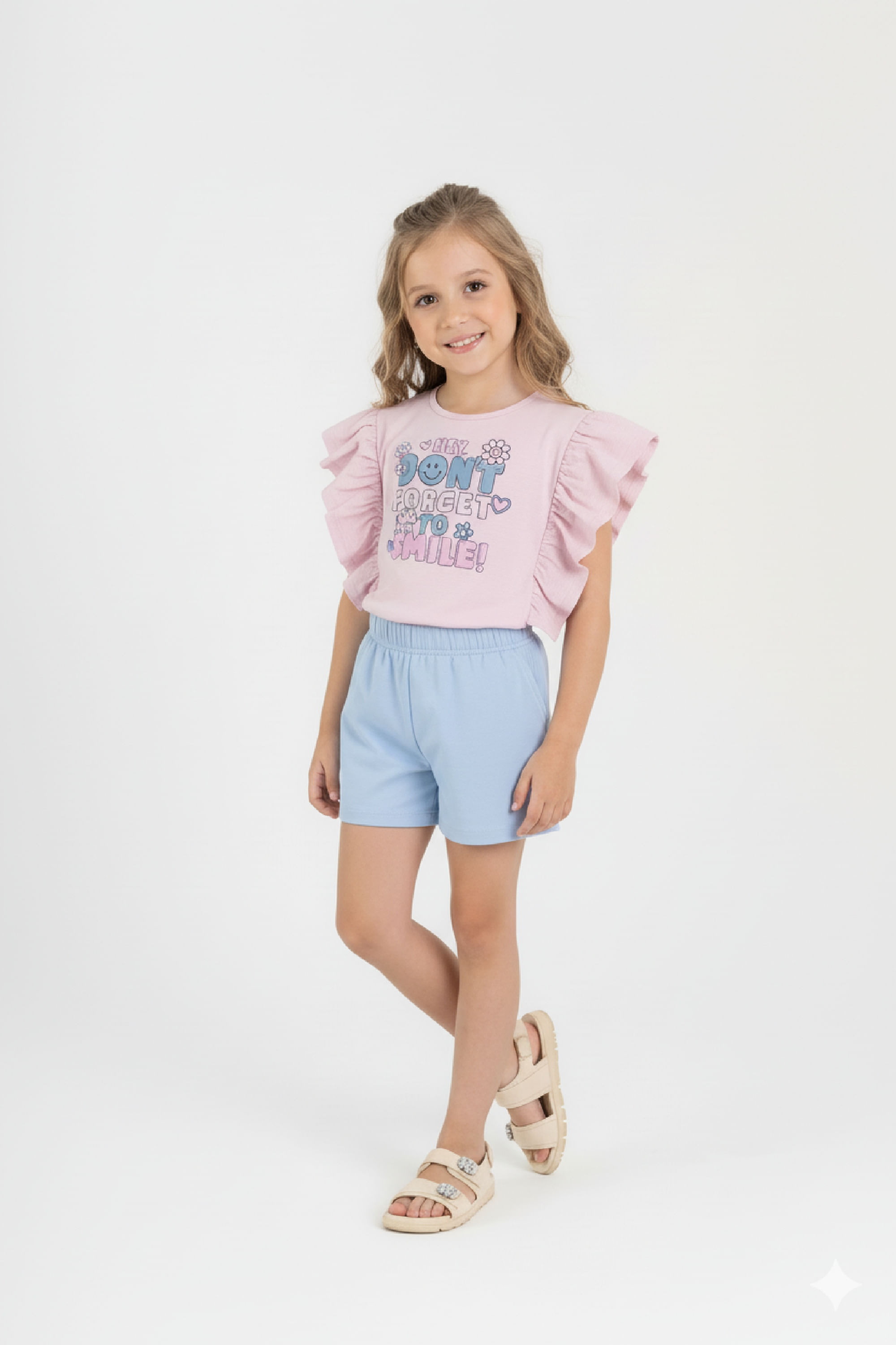 Conjunto com Blusa e Short Infantil para Menina (Roxo) Guloseima - Imagem 8