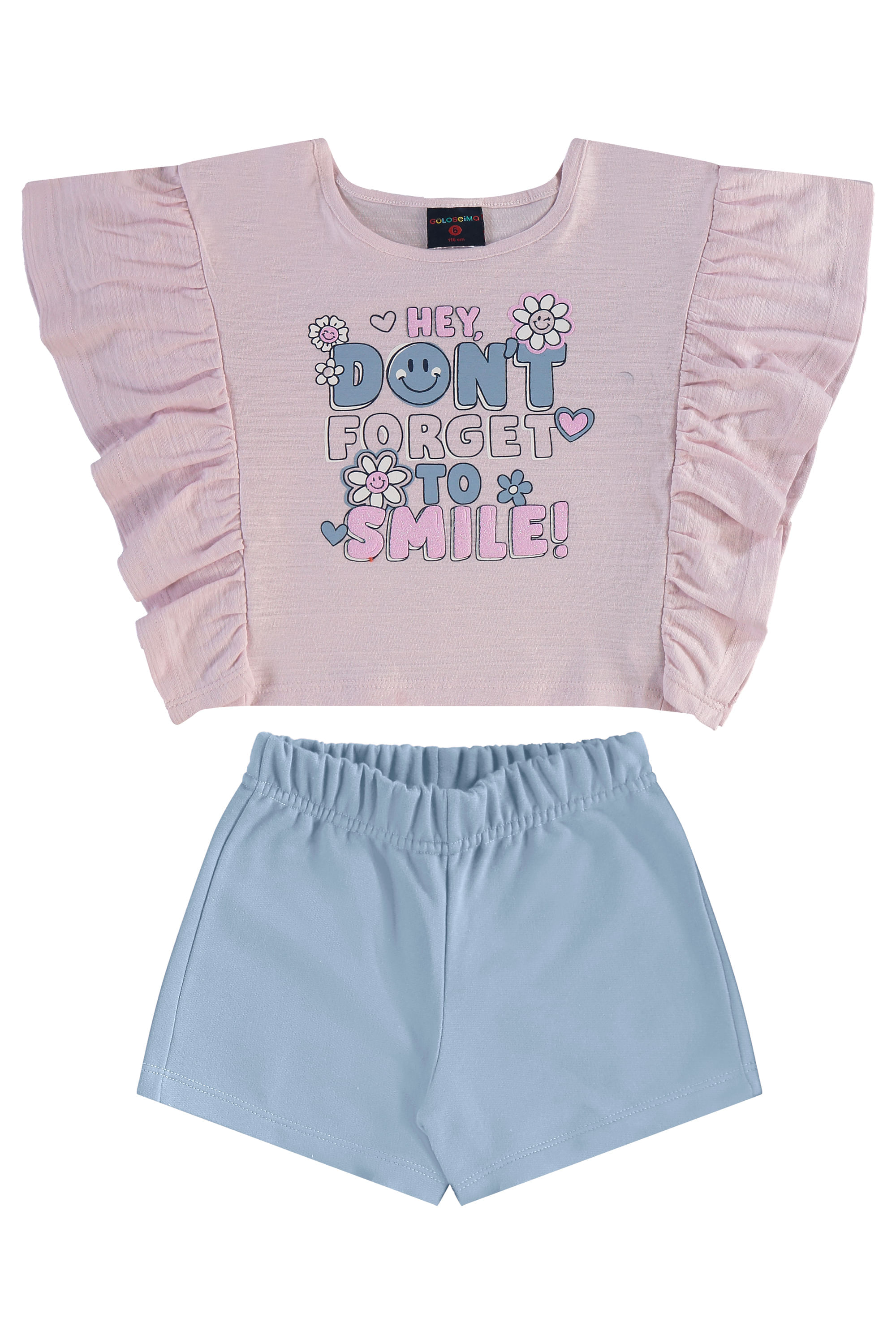 Conjunto com Blusa e Short Infantil para Menina (Roxo) Guloseima - Imagem 9