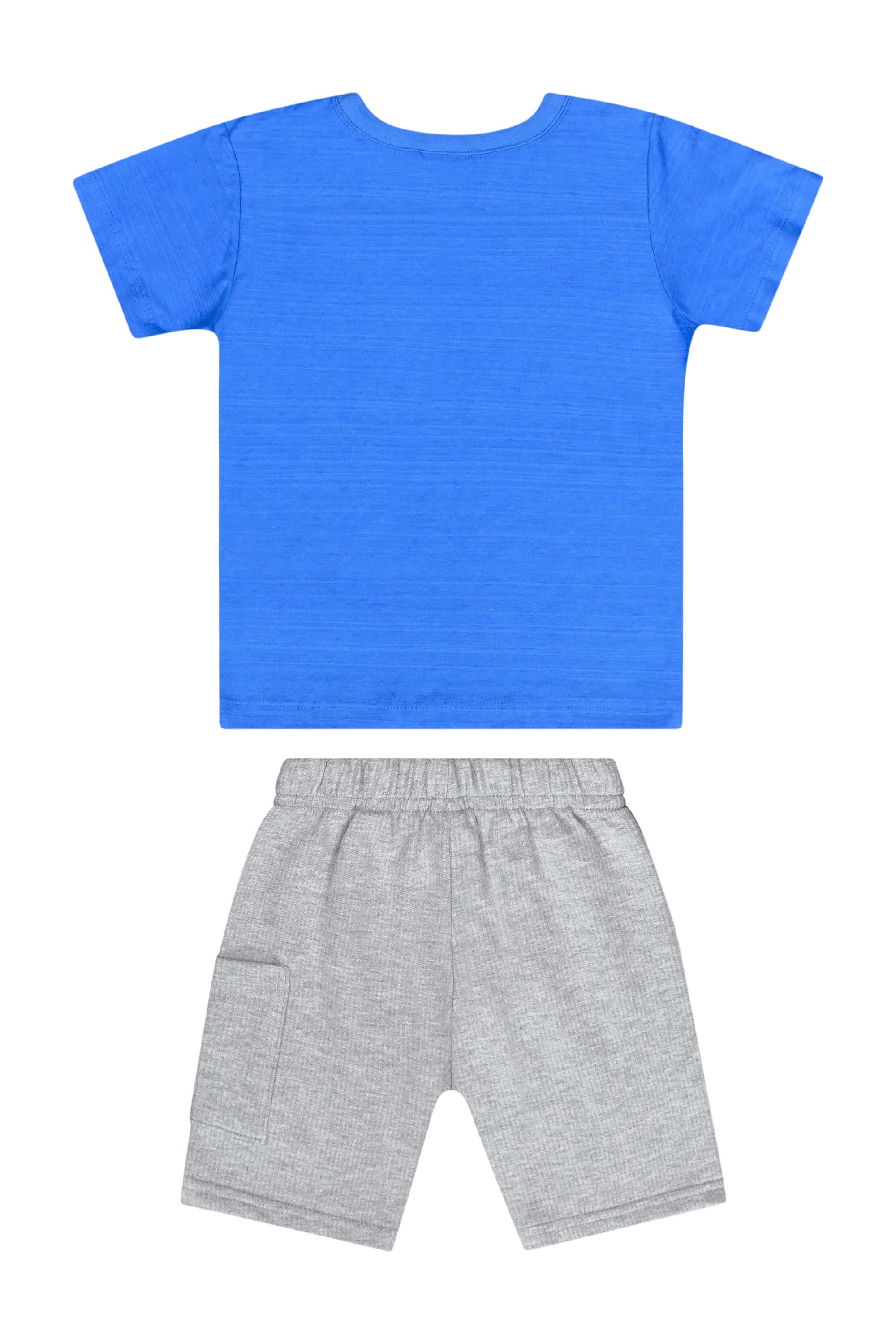 Conjunto Infantil para Menino com Camiseta e Bermuda (Azul) Guloseima - Imagem 6