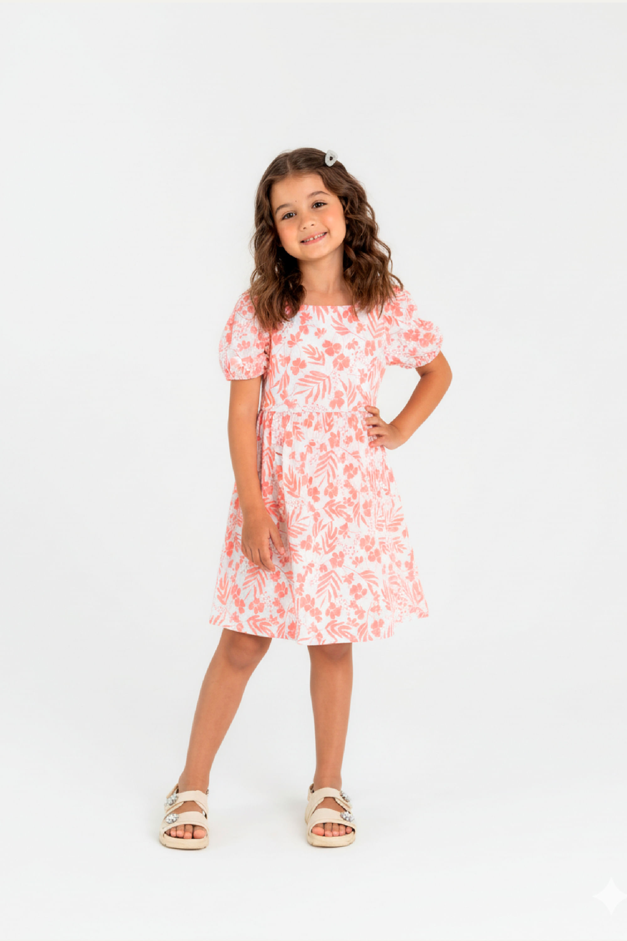 Vestido Infantil em Malha Laise (Laranja) Guloseima - Imagem 19