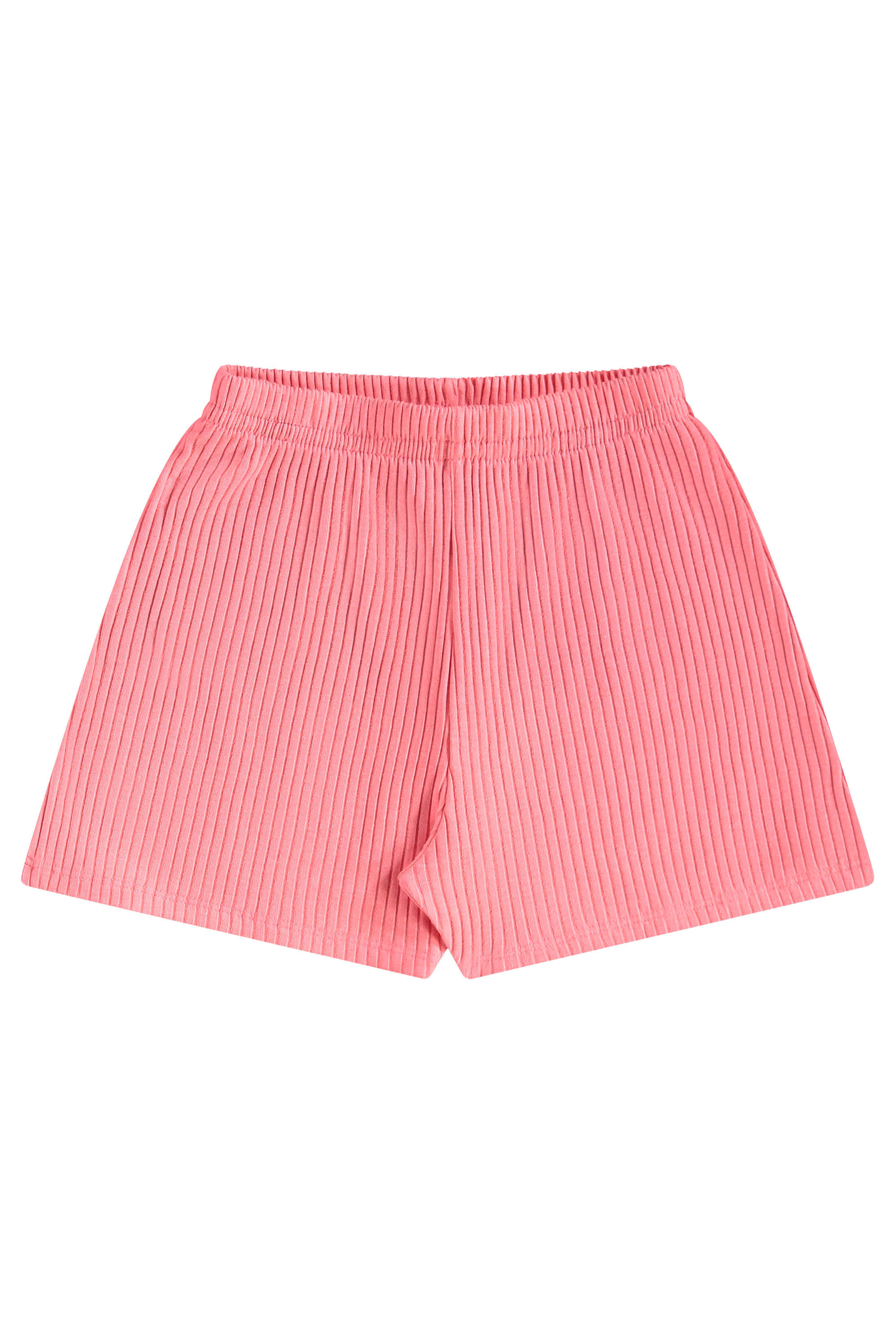 Conjunto com Blusa Cropped e Short em Ribana para Menina (Rosa) Guloseima - Imagem 10
