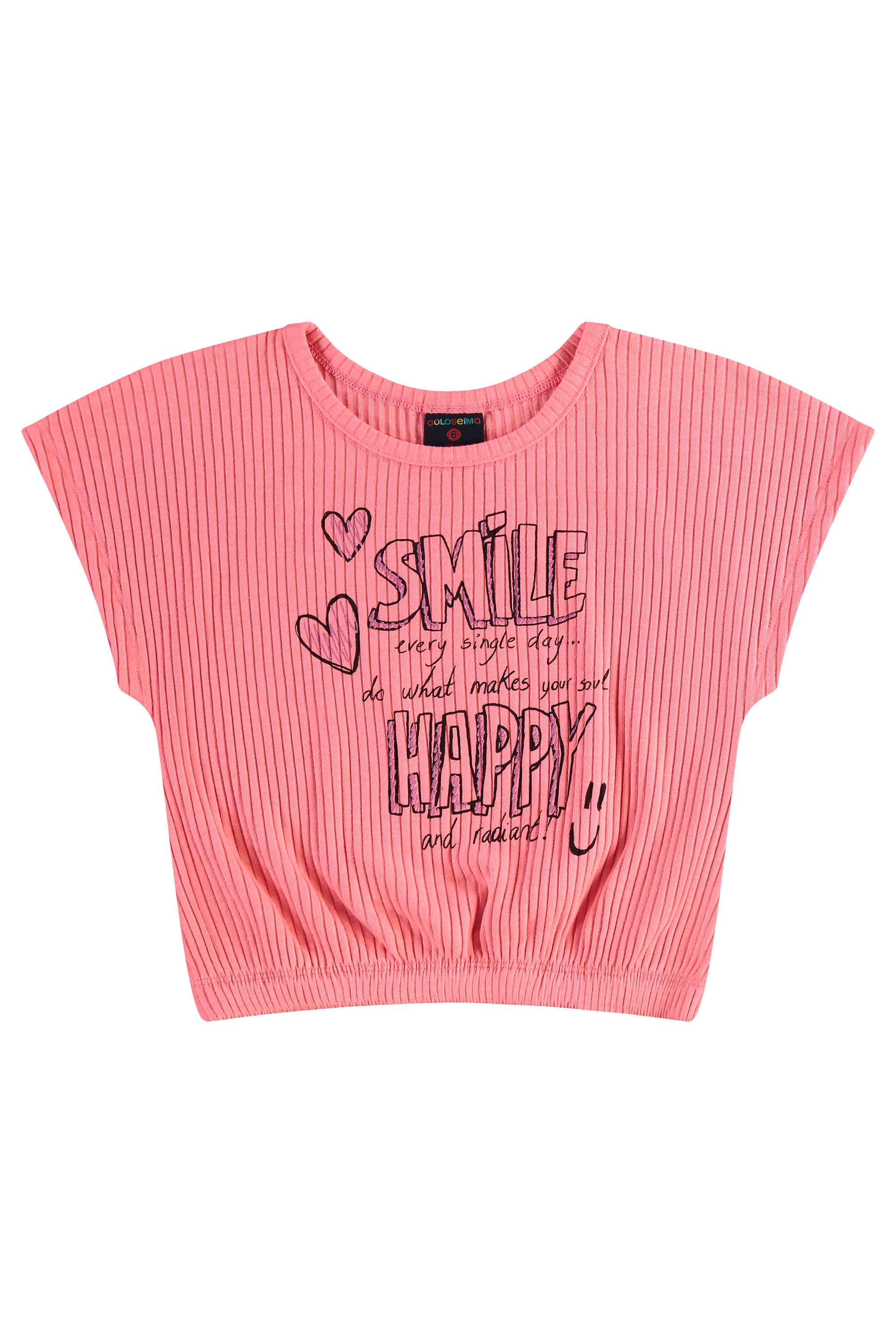 Conjunto com Blusa Cropped e Short em Ribana para Menina (Rosa) Guloseima - Imagem 15