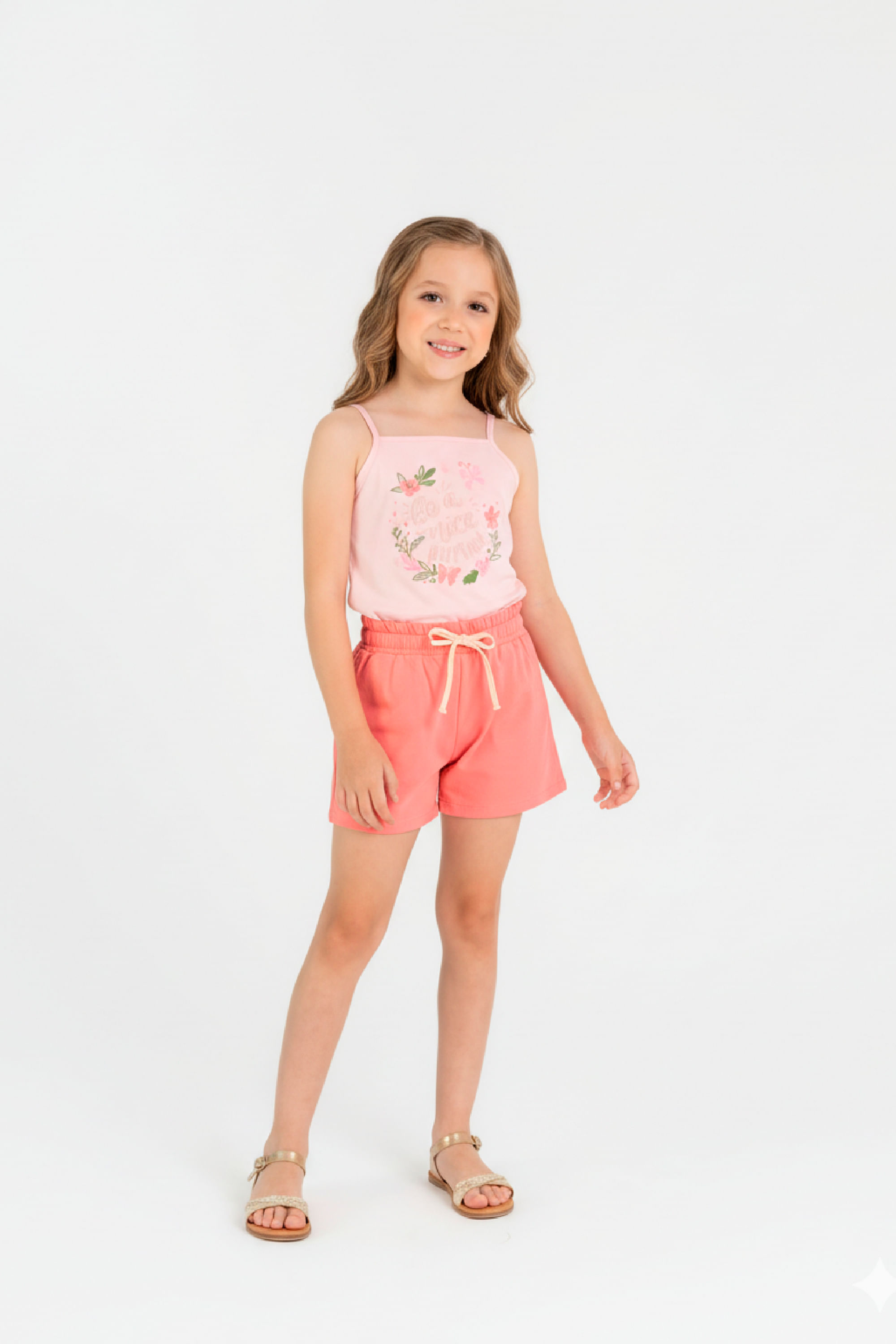 Conjunto com Regata e Short para Menina (Rosa) Guloseima - Imagem 19