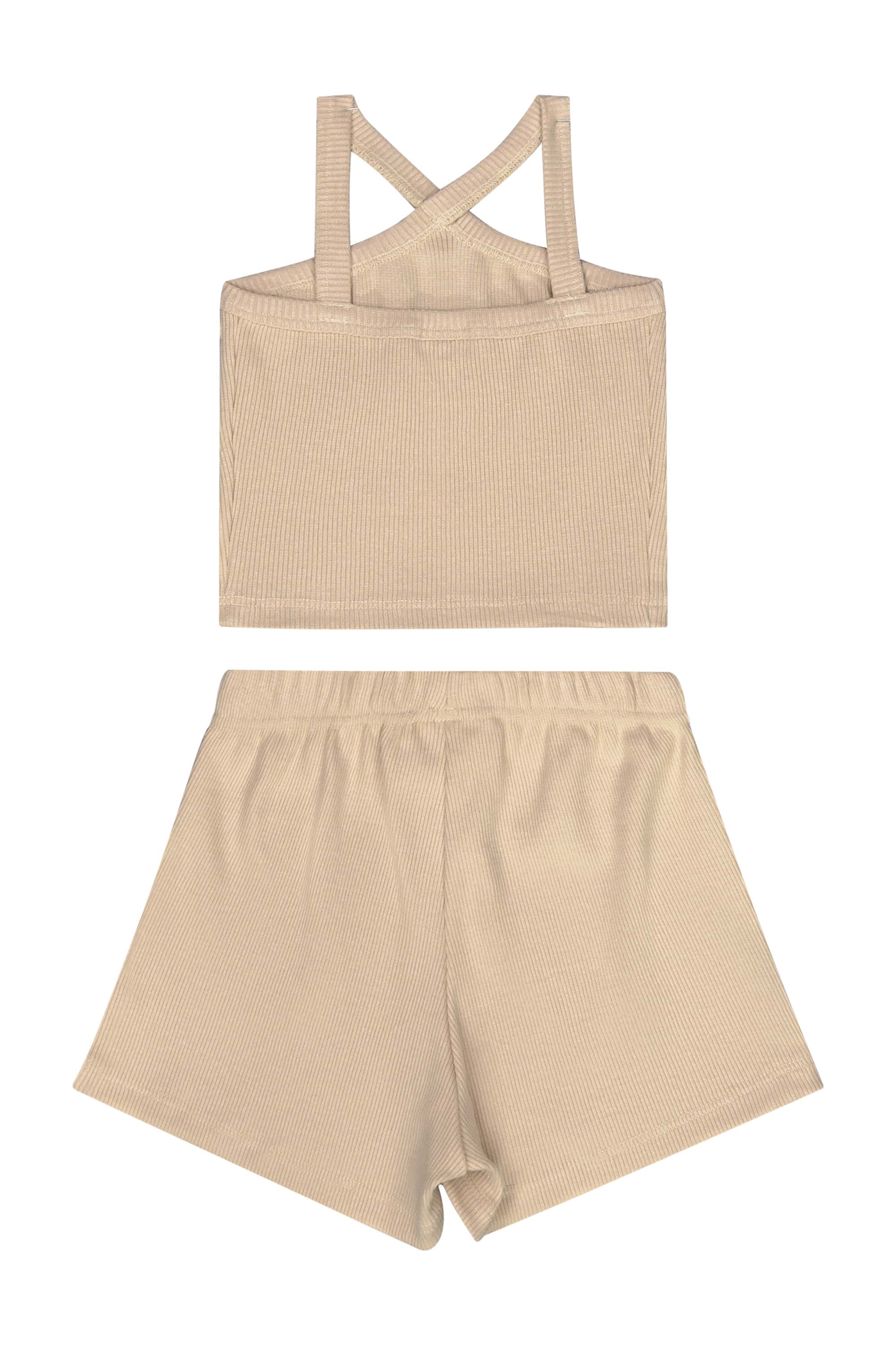 Conjunto Infantil Regata com Alça Cruzada e Short (Bege) Guloseima - Imagem 9