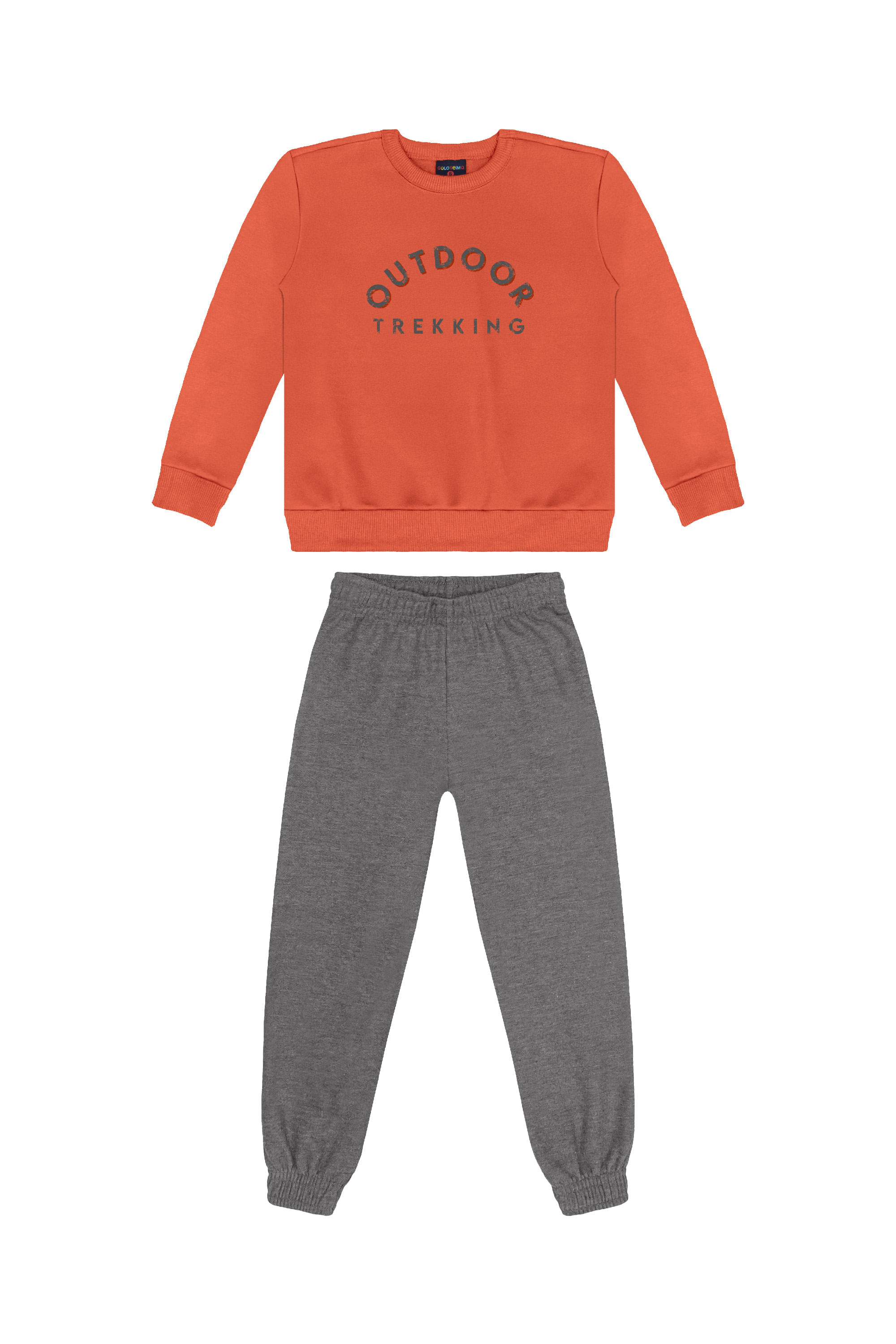 Conjunto Infantil Masculino em Moletom Felpado (Laranja) Guloseima - Imagem 11