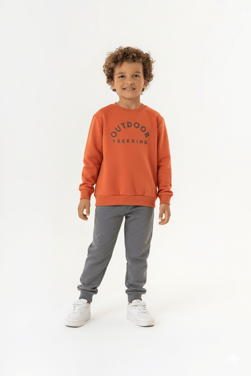 Conjunto Infantil Masculino em Moletom Felpado (Laranja) Guloseima - Imagem 16