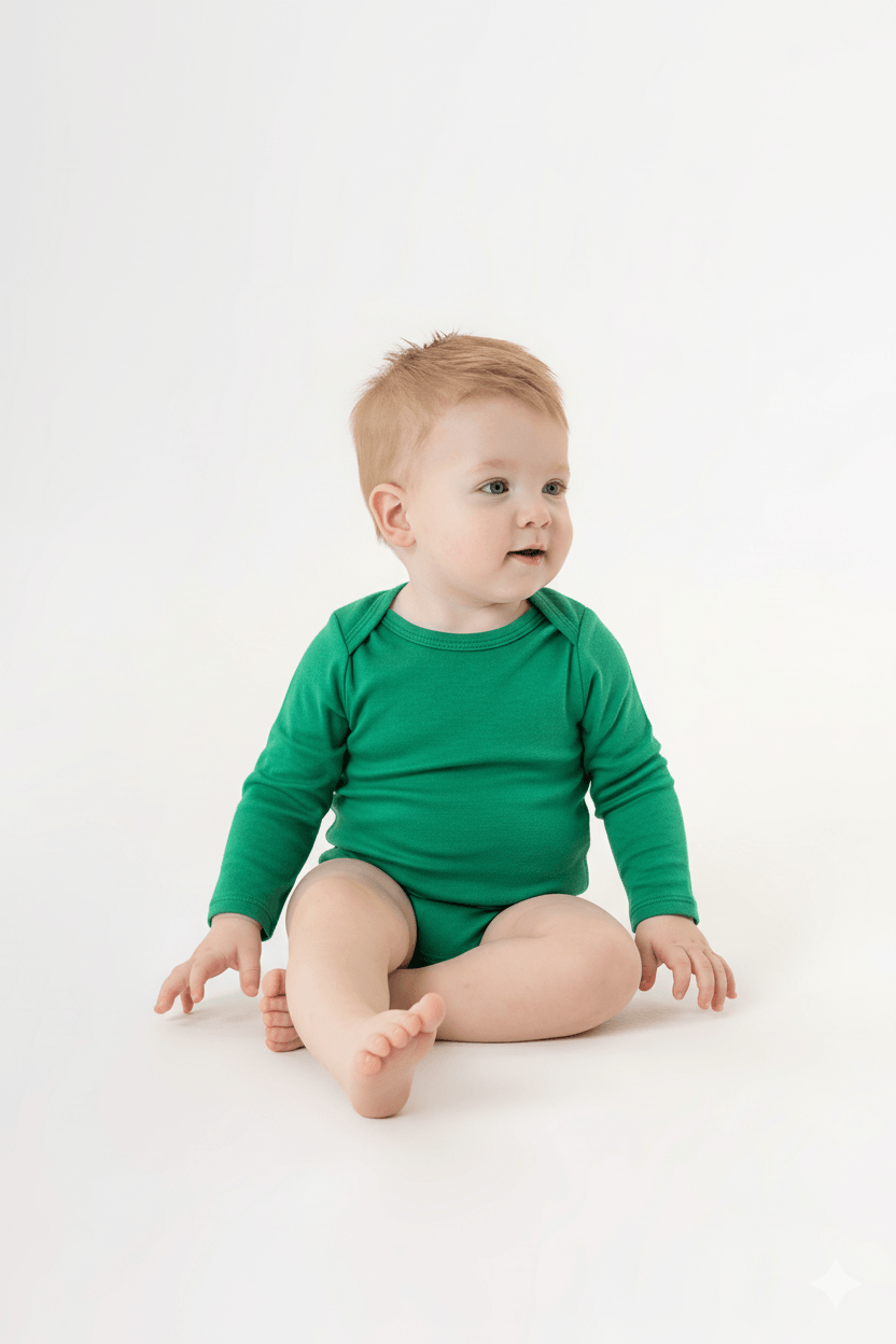 Body Unissex para Bebê em Suedine (Verde) Guloseima - Imagem 4