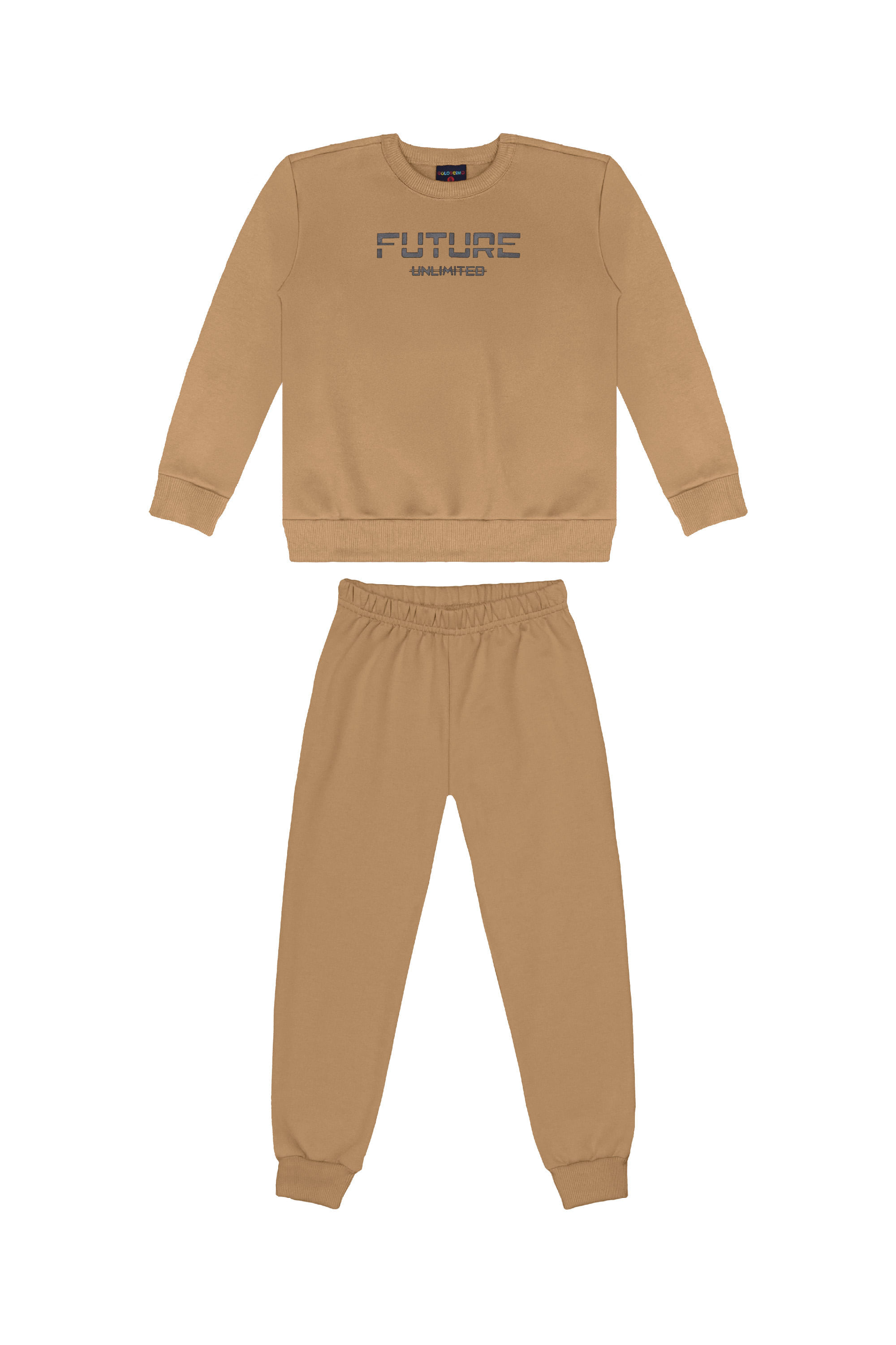Conjunto Blusão e Calça Infantil Masculino (Marrom) Guloseima - Imagem 5