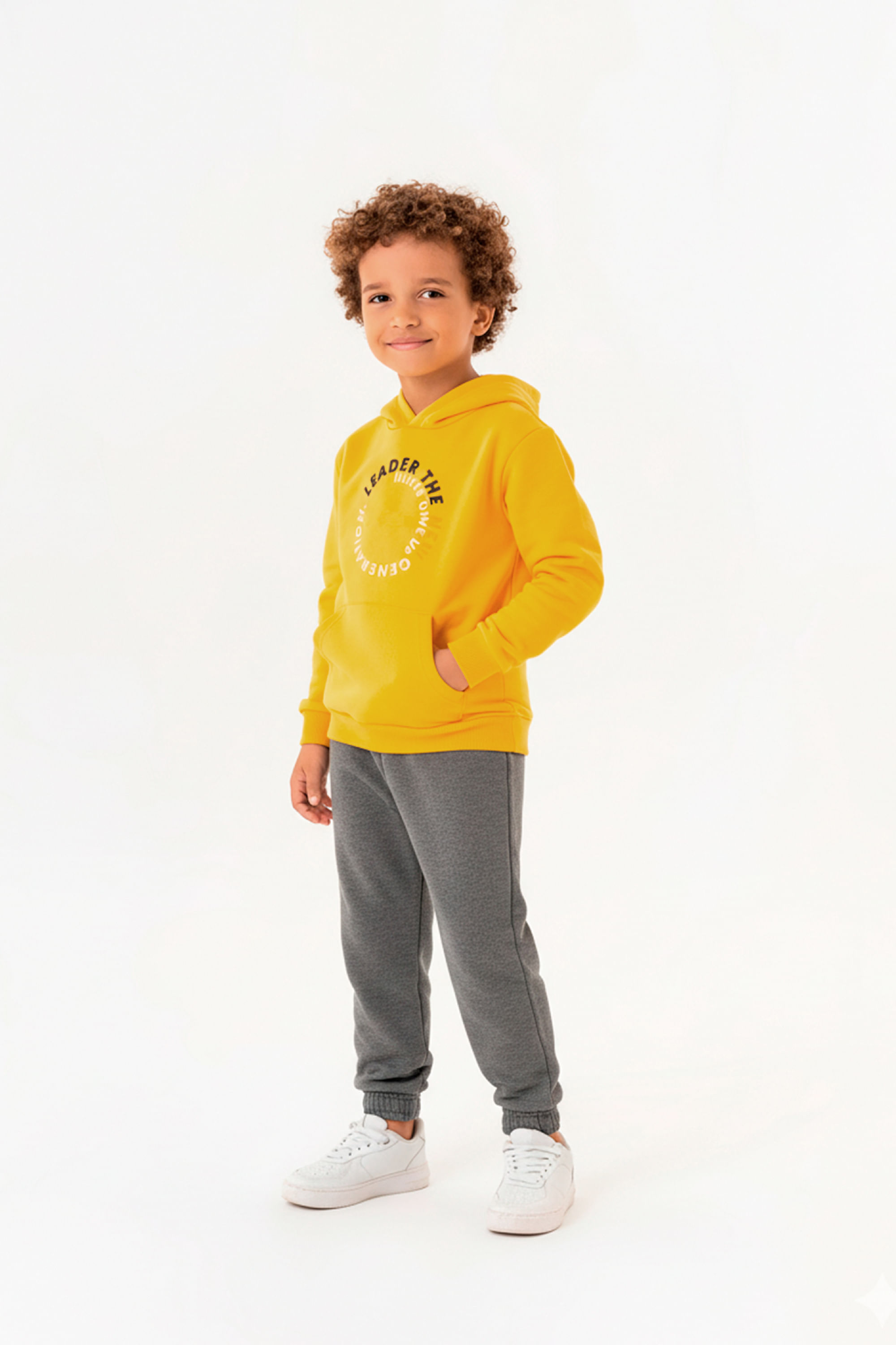 Conjunto de Inverno Infantil Masculino em Moletom (Amarelo Escuro) Guloseima - Imagem 16