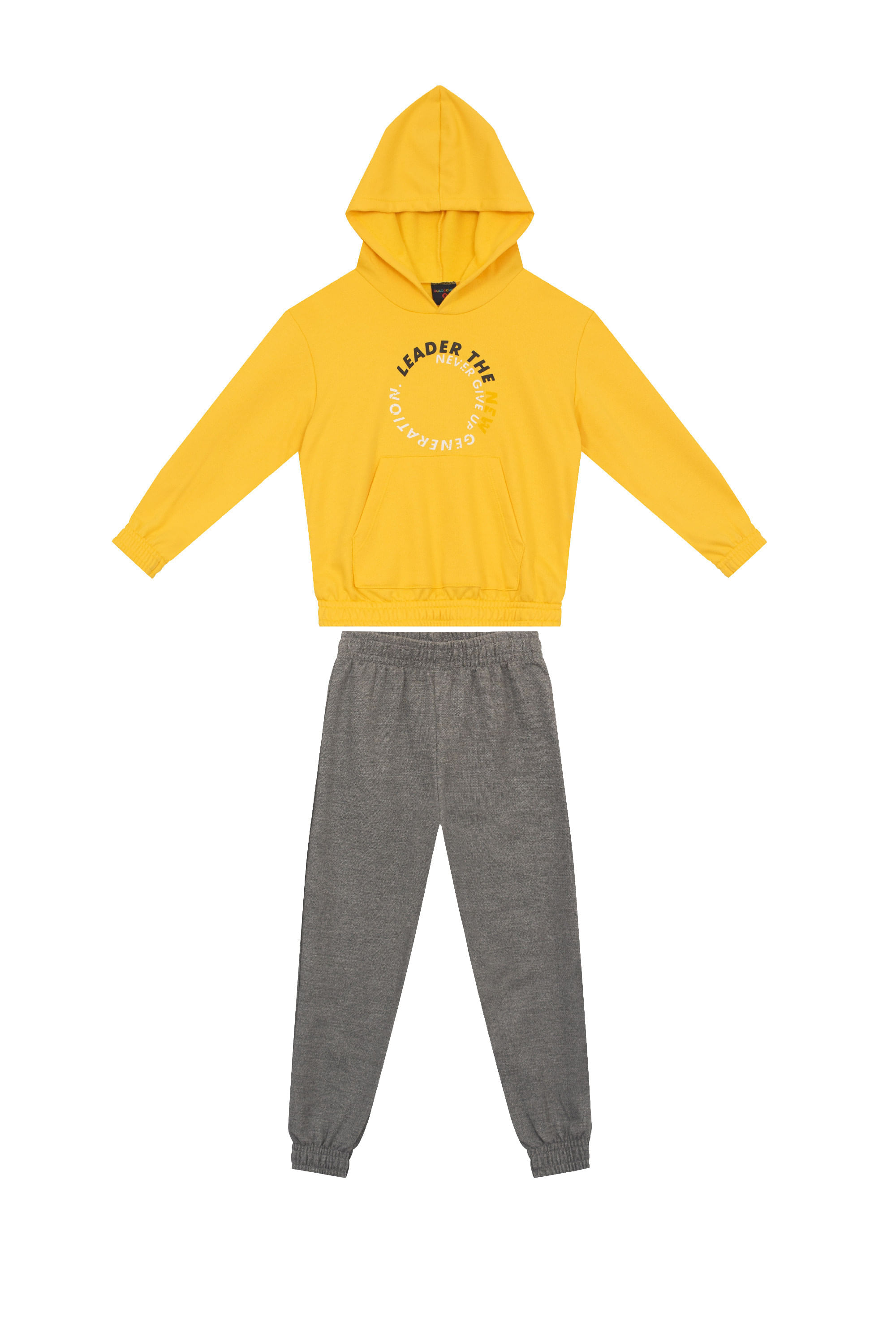 Conjunto de Inverno Infantil Masculino em Moletom (Amarelo Escuro) Guloseima - Imagem 17