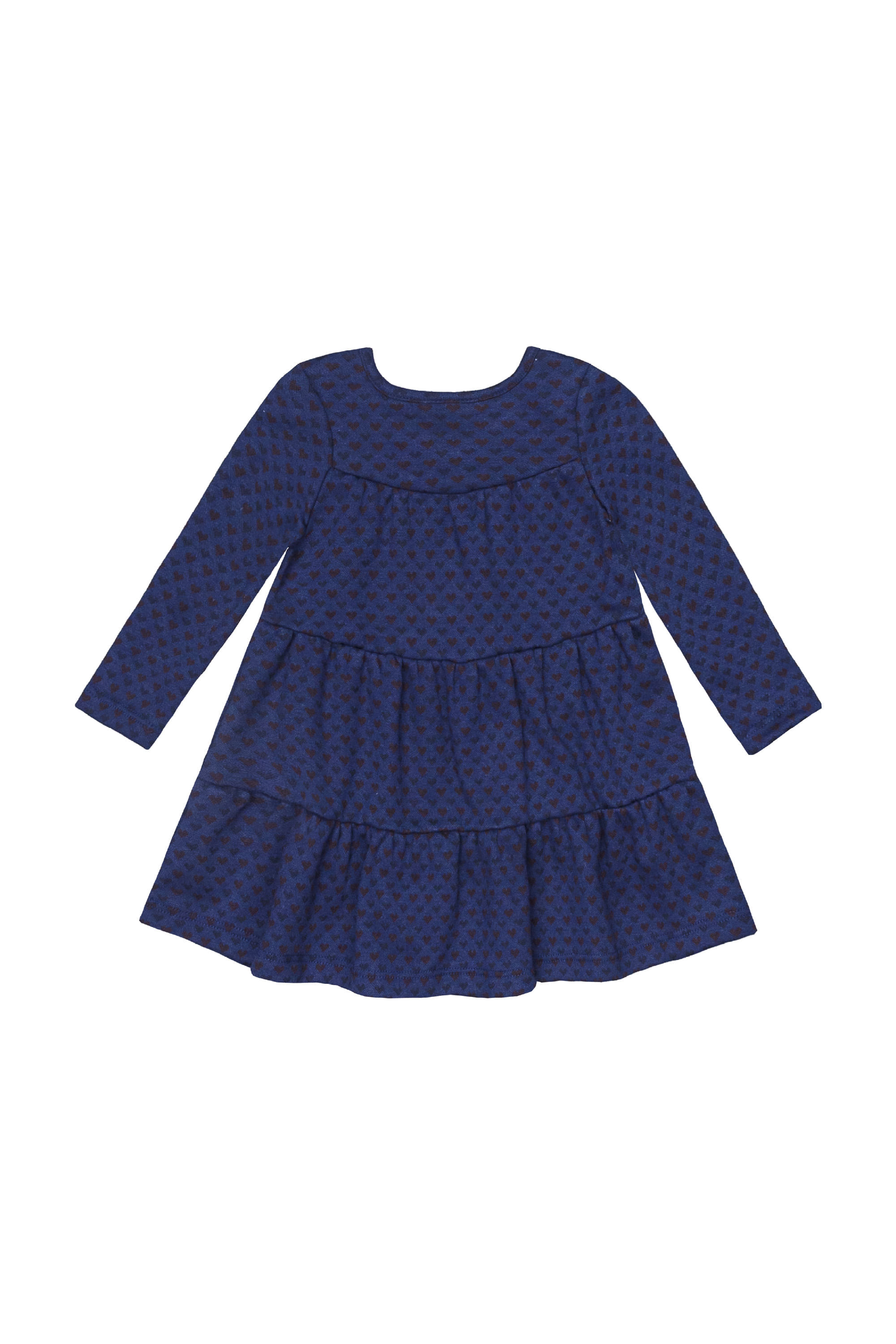 Vestido Manga Longa para Bebê em Malha Jacquard (Azul Marinho) Guloseima - Imagem 15