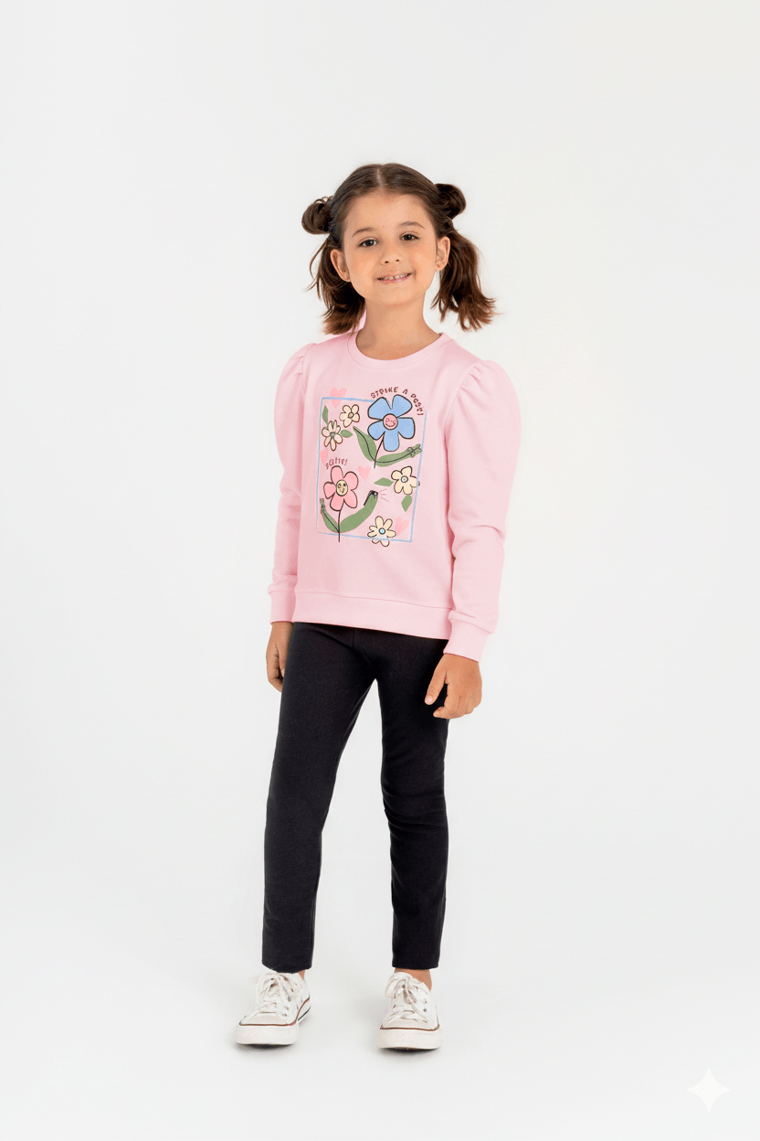 Conjunto Blusão e Calça Legging Infantil (Rosa) Guloseima