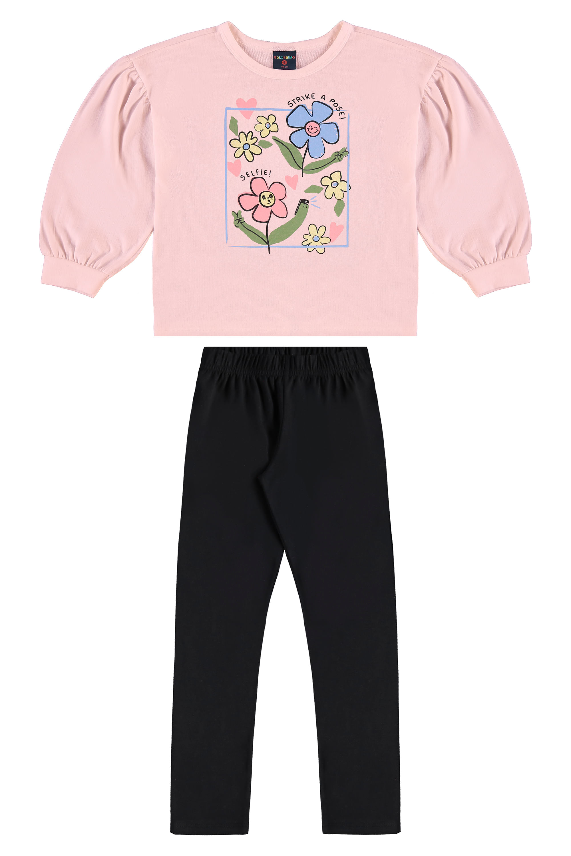 Conjunto Blusão e Calça Legging Infantil (Rosa) Guloseima - Imagem 16
