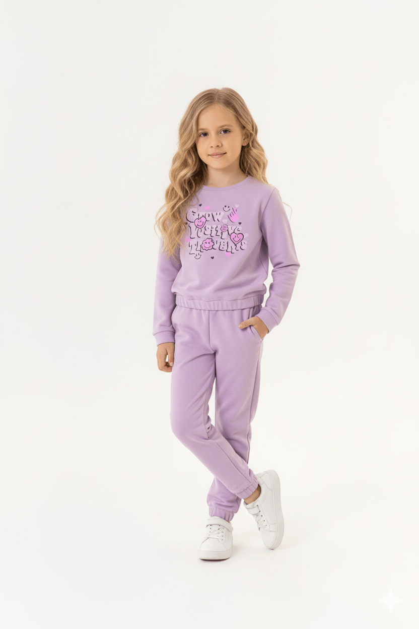 Conjunto Infantil Feminino em Molecotton Sustentável (Lilás) Guloseima - Imagem 22