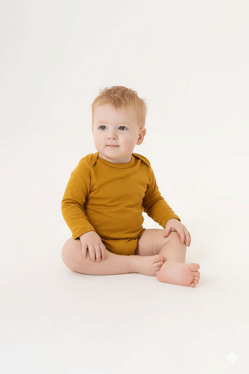 Body Unissex para Bebê em Suedine (Marrom) Guloseima