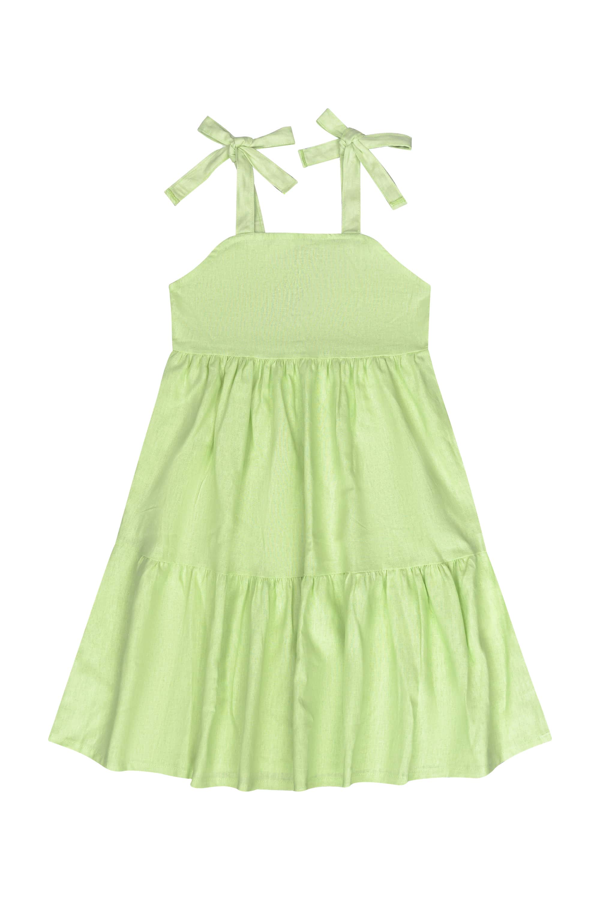 Vestido com Alças em Tecido para Menina (Verde) Guloseima - Imagem 14