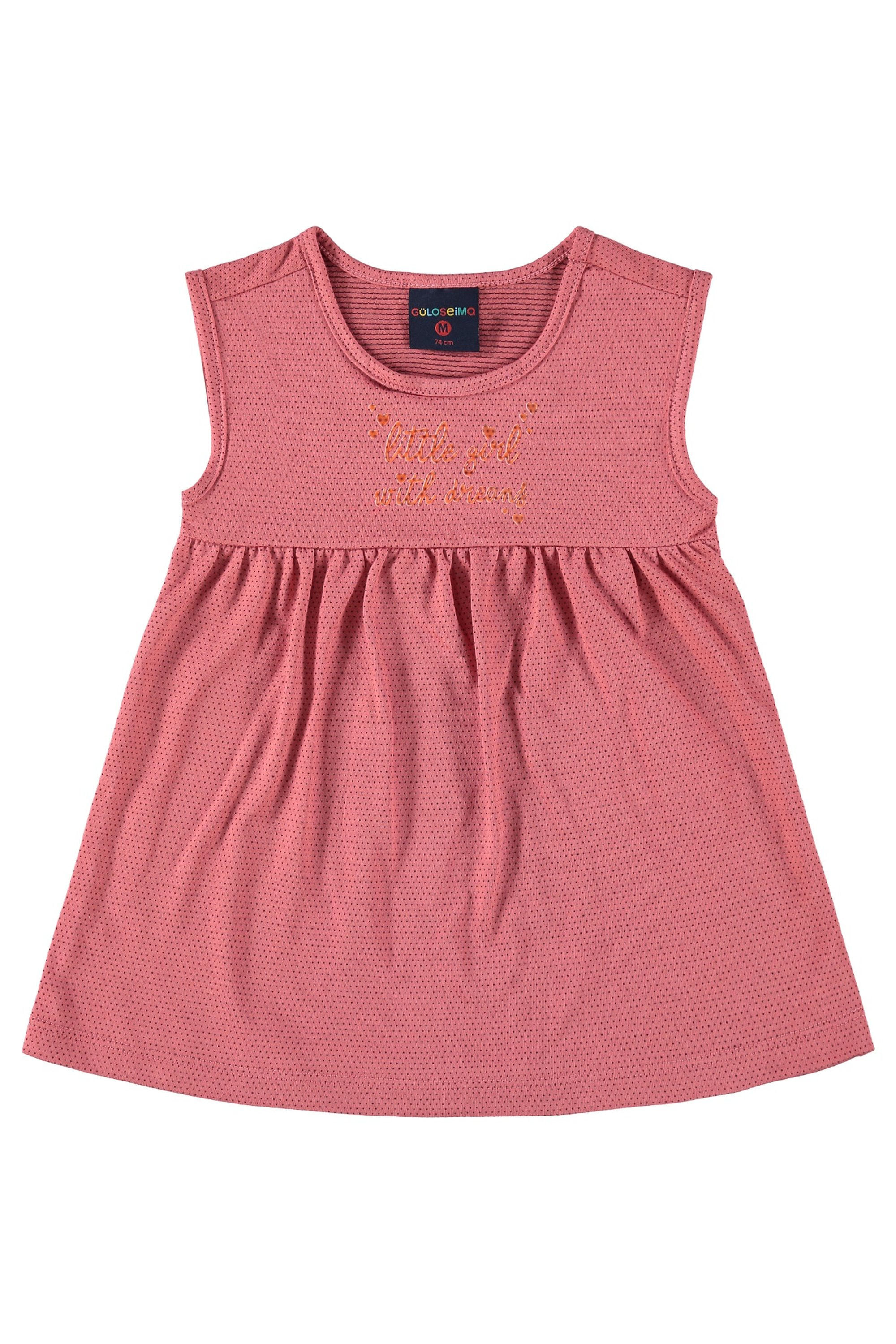 Vestido em Malha Trabalhada para Bebê Menina (Coral) Guloseima - Imagem 5