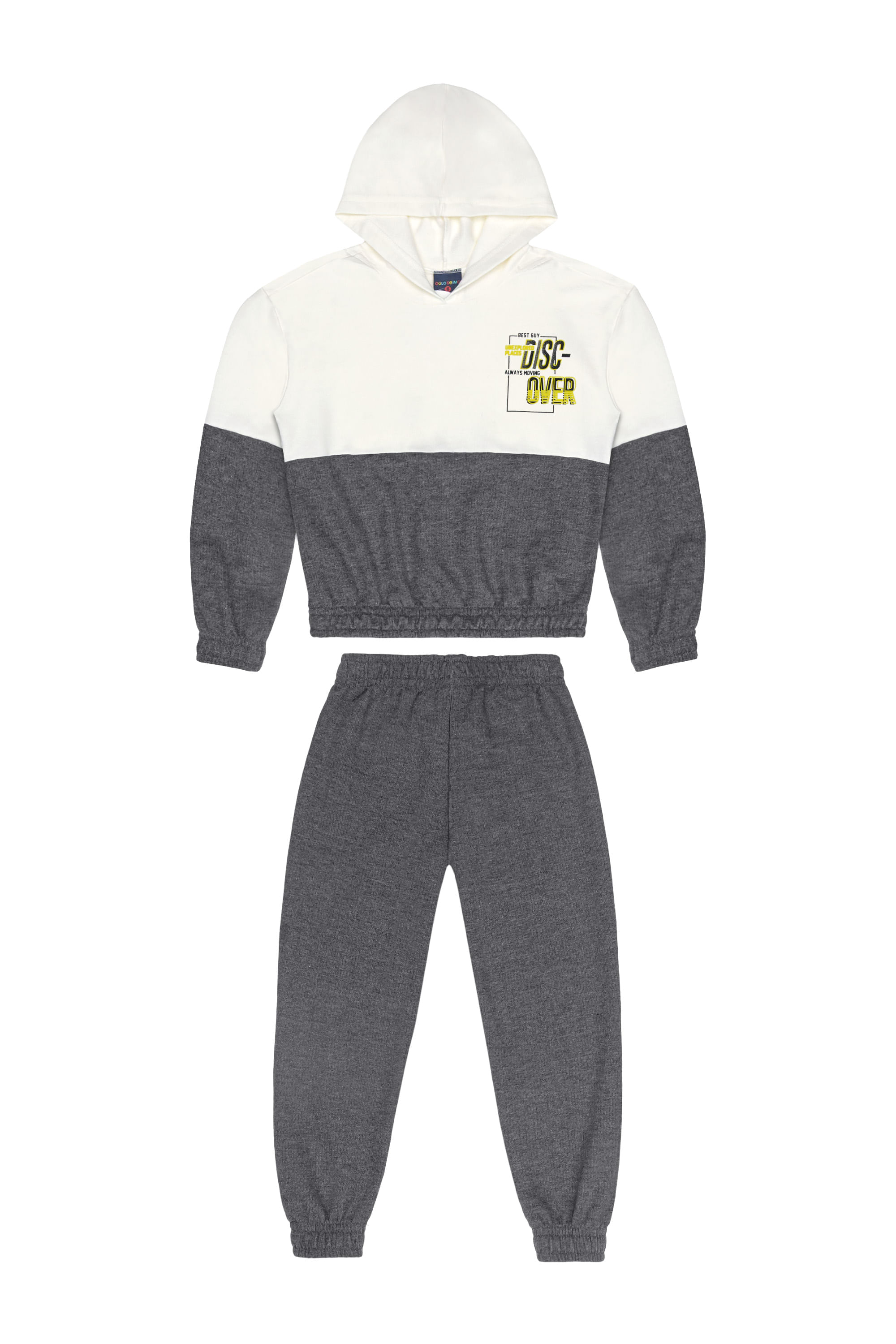 Conjunto Masculino Infantil em Moletom Sem Felpa (Off White) Guloseima - Imagem 11