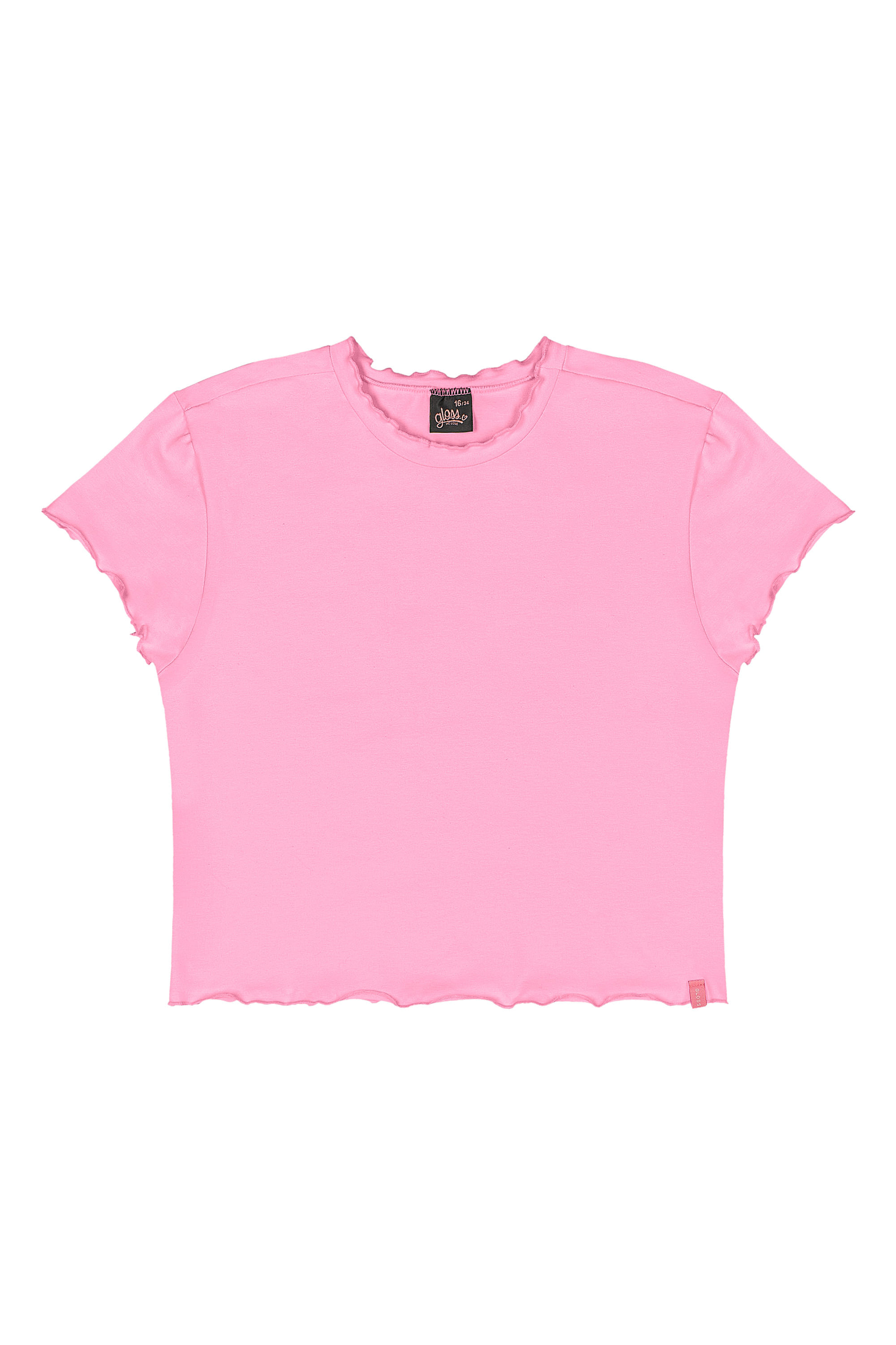 Blusa Básica Juvenil em Cotton para Menina (Rosa) Gloss - Imagem 3