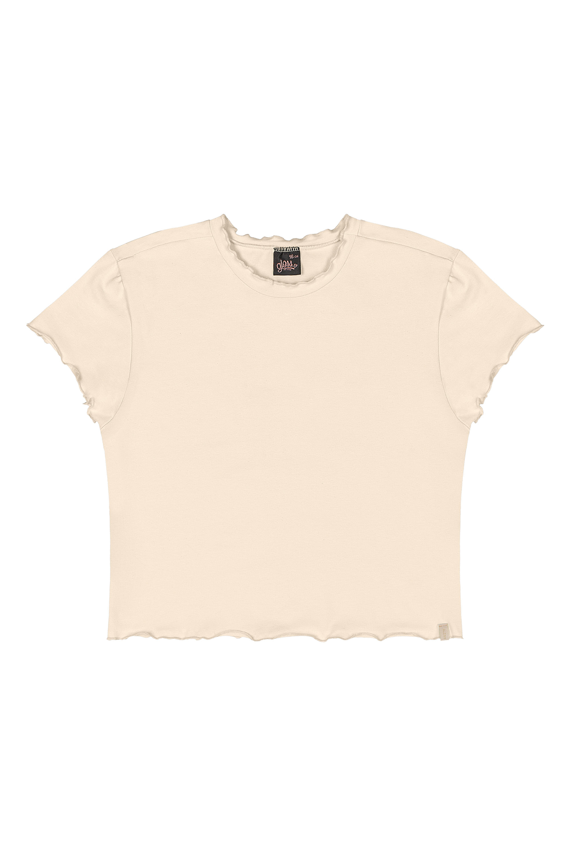 Blusa Básica Juvenil em Cotton para Menina (Bege) Gloss