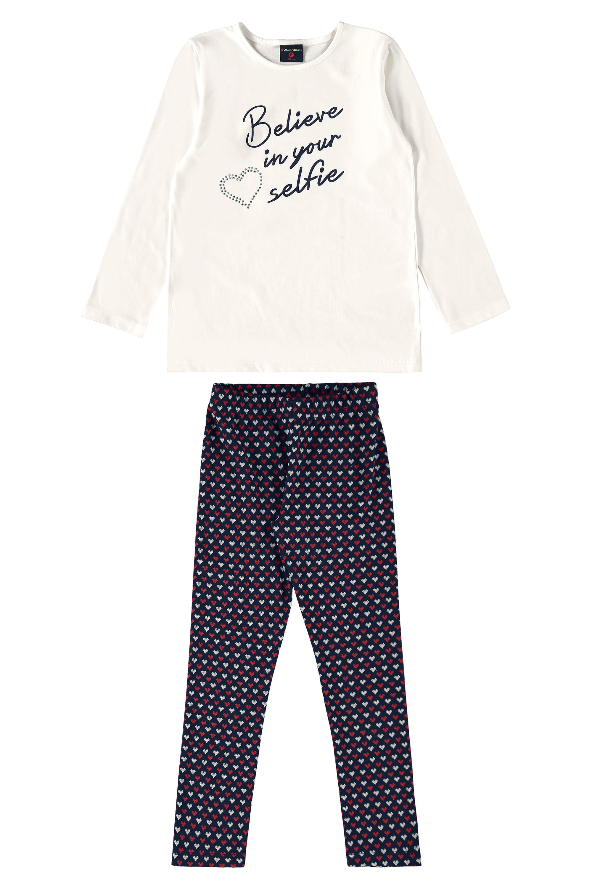 Conjunto Blusa e Calça Legging Infantil para Menina (Off White) Guloseima - Imagem 23