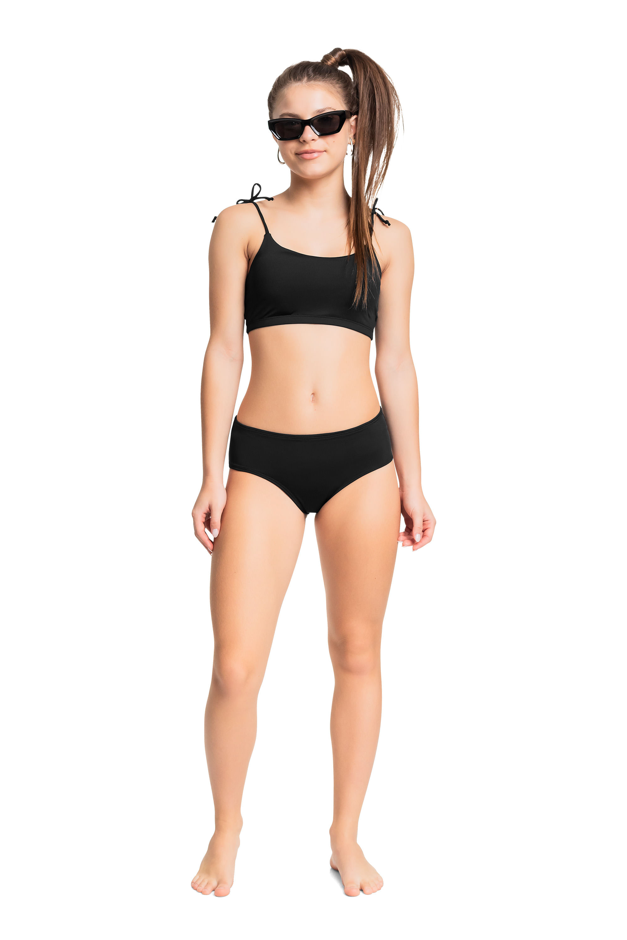 Biquíni Juvenil com FPS +50 (Preto) Gloss - Imagem 29